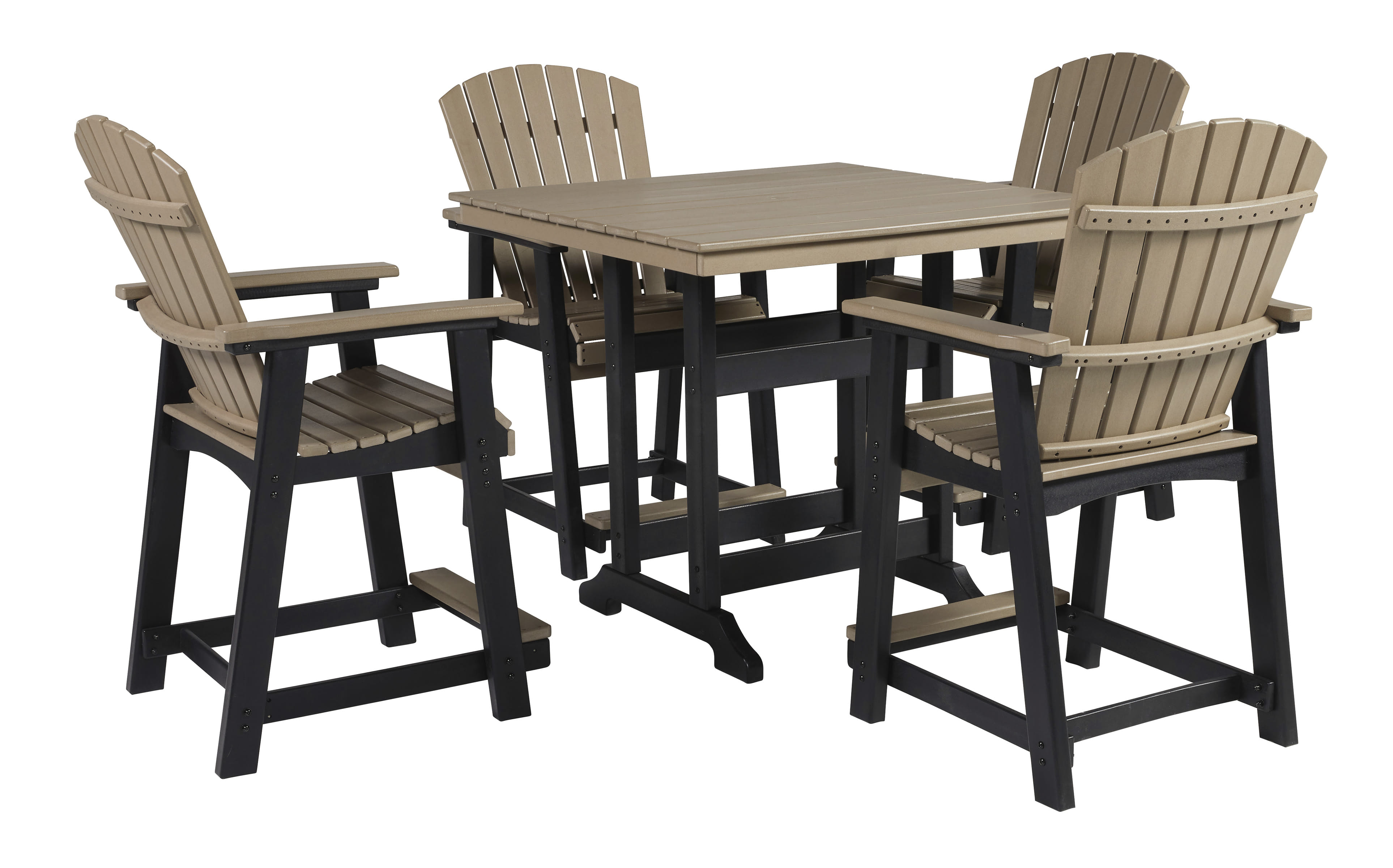 Ashley Furniture Fairen Trail Driftwood 5pc Outdoor Counter Height Set