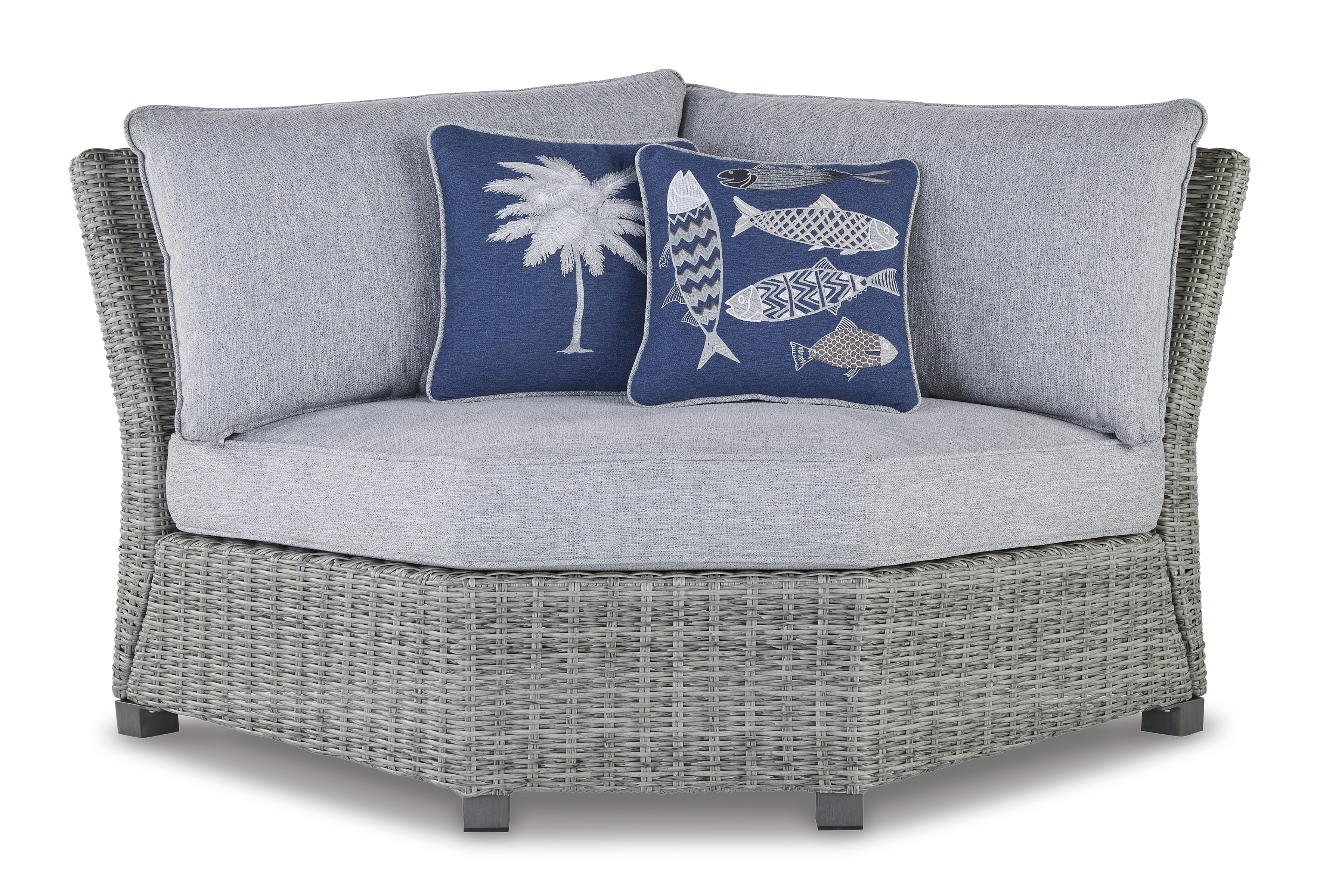 Ashley Furniture Naples Beach Light Gray Outdoor Corner With Cushion