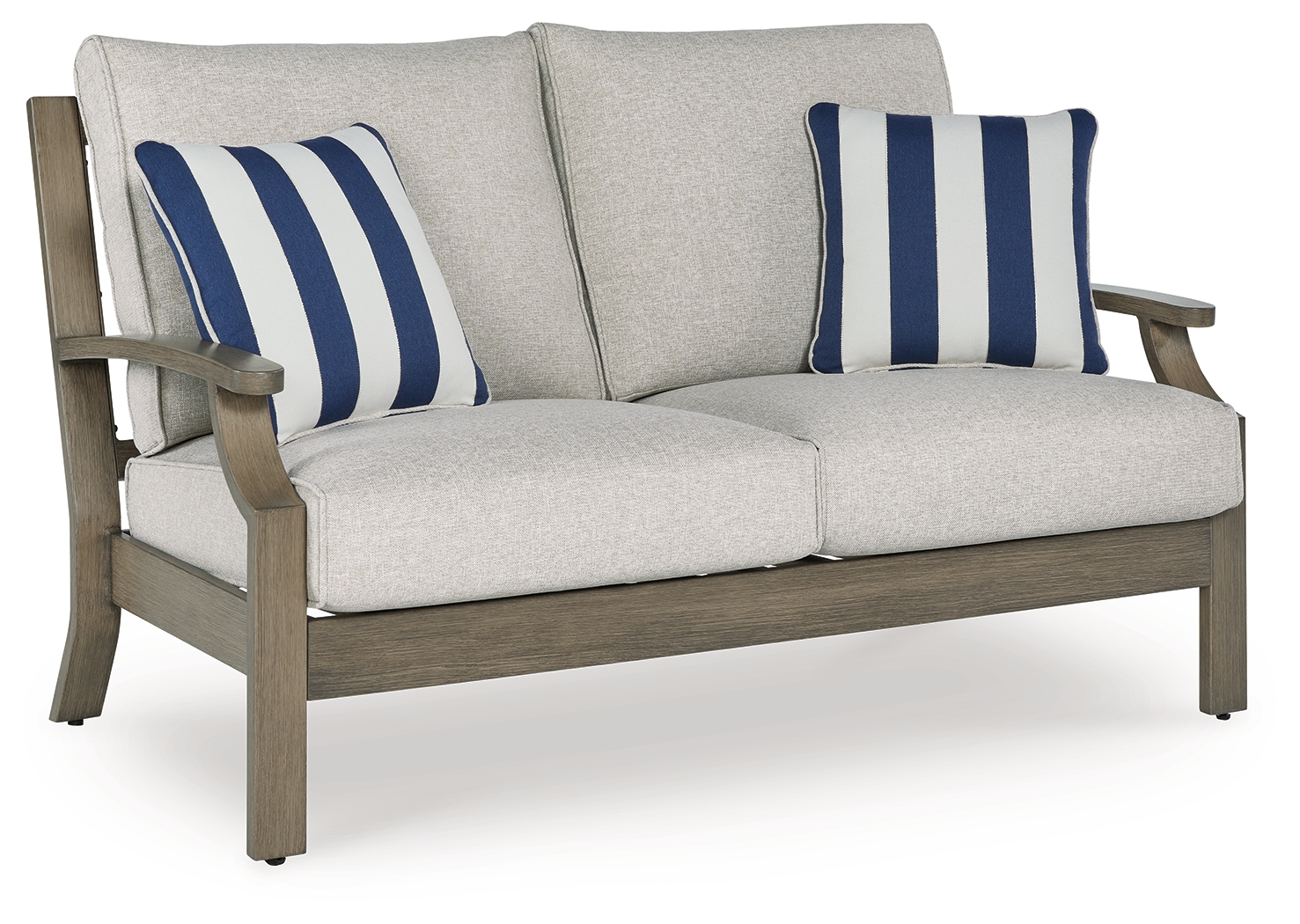 Ashley Furniture Rainier Ranch Brown Beige Loveseat With Cushion