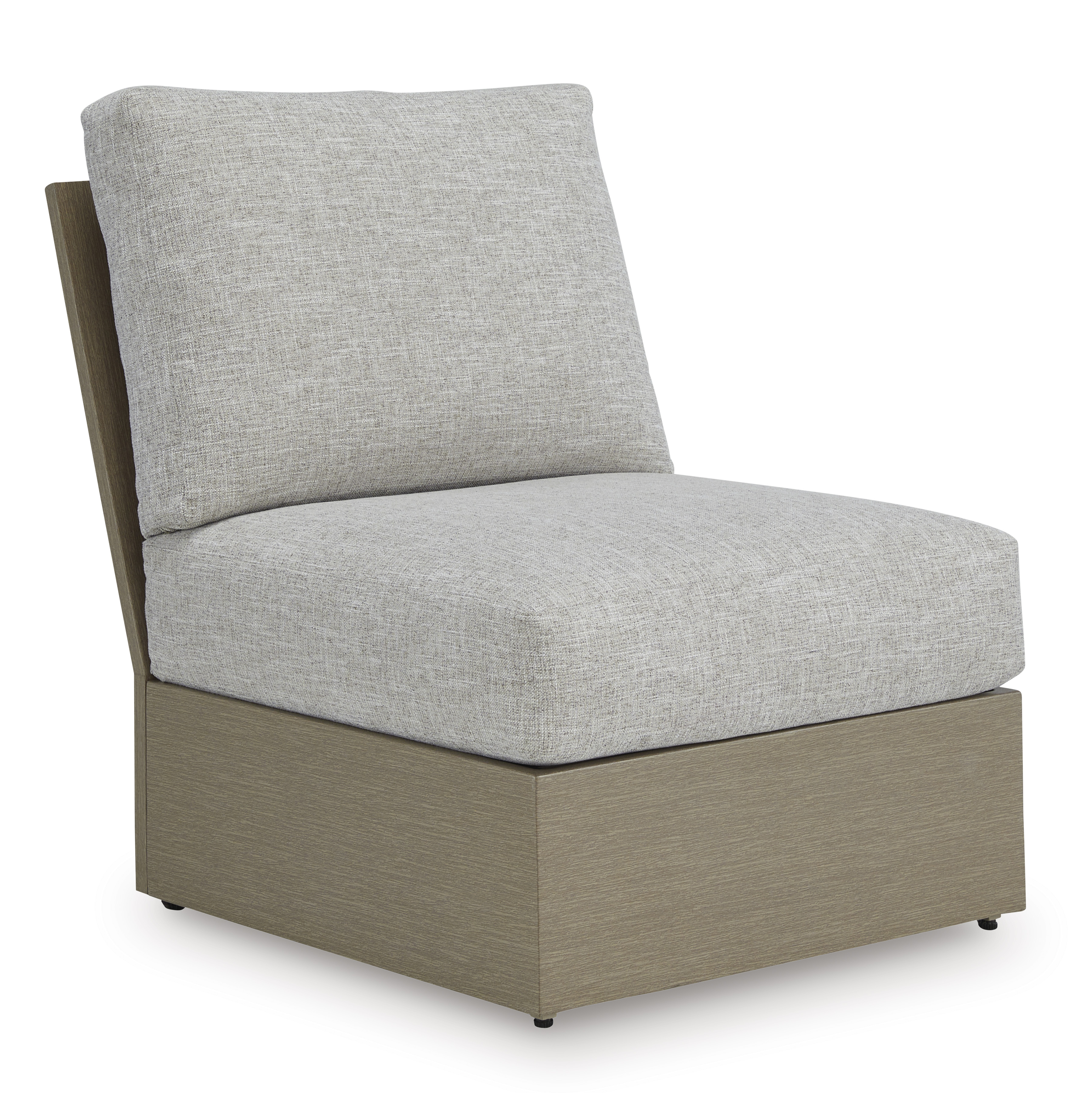 Ashley Furniture Kimpton Isle Brown Beige Armless Chair With Cushion