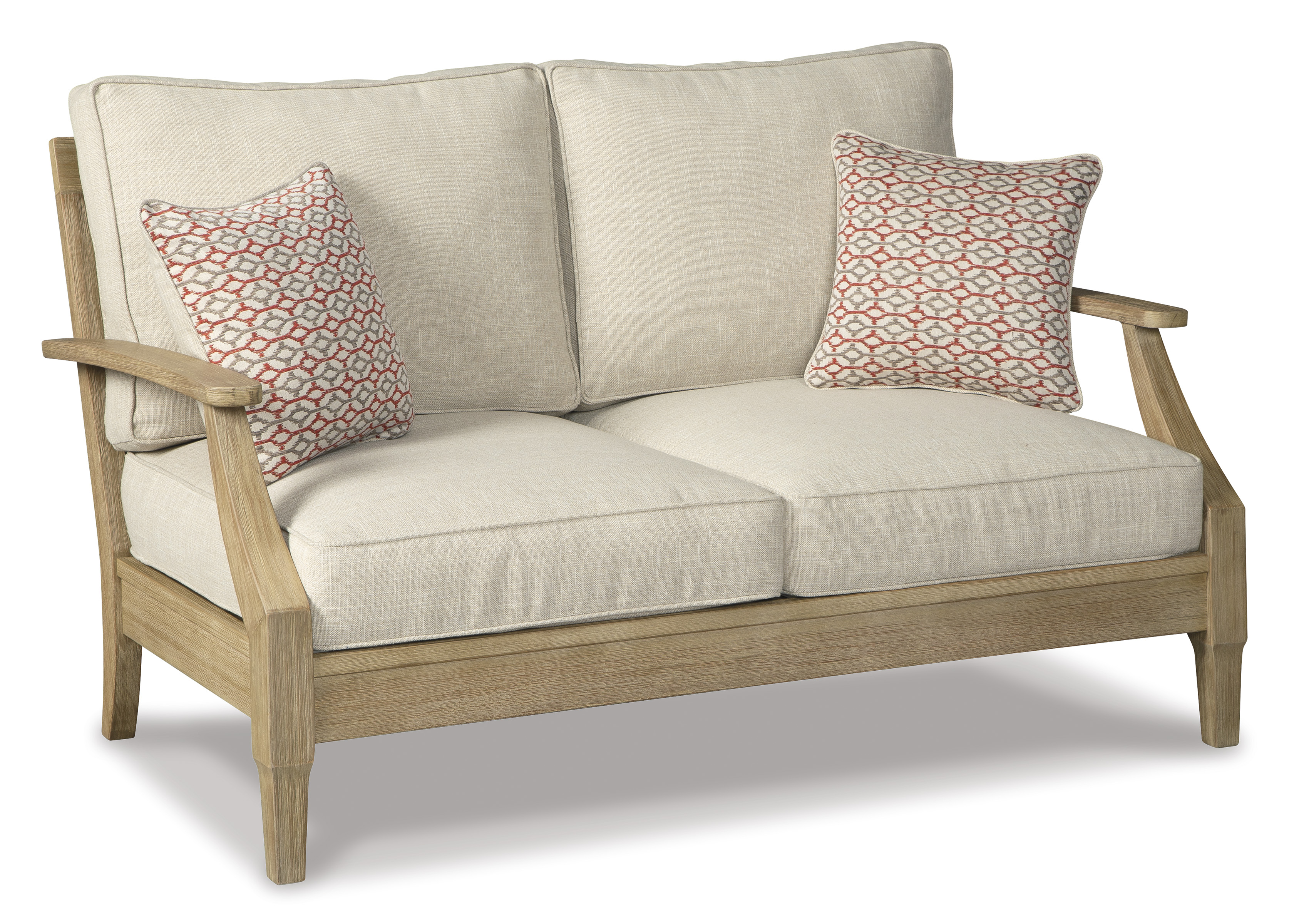 Ashley Furniture Clare View Beige Wood Loveseat