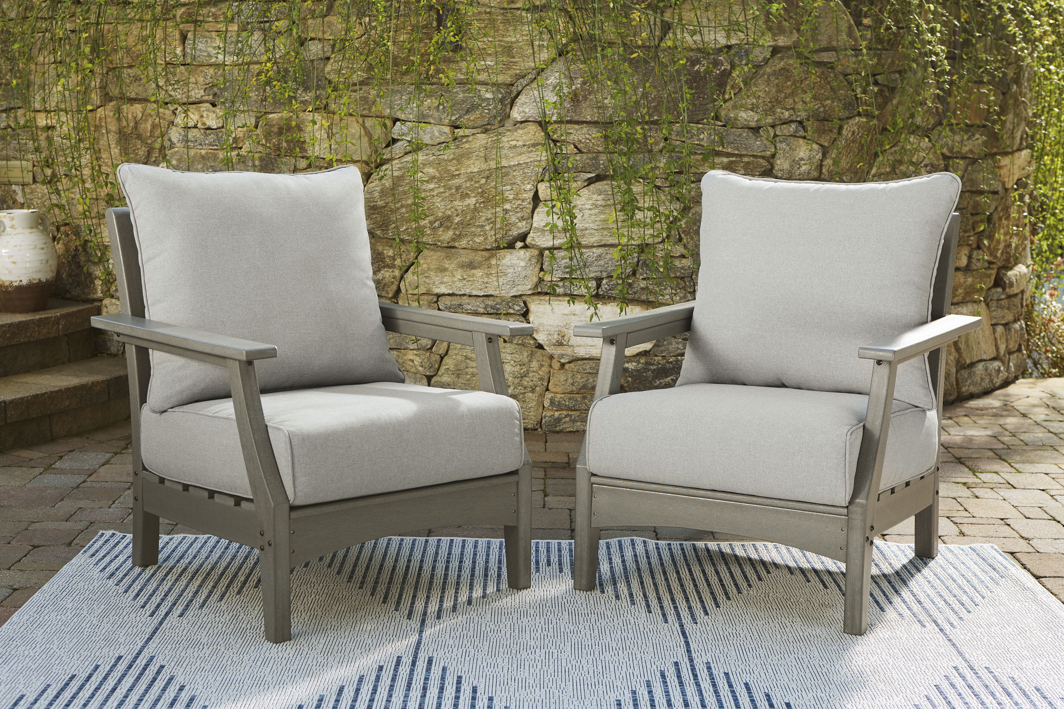 Visola Outdoor Lounge Chair Set - Thumbnail 2