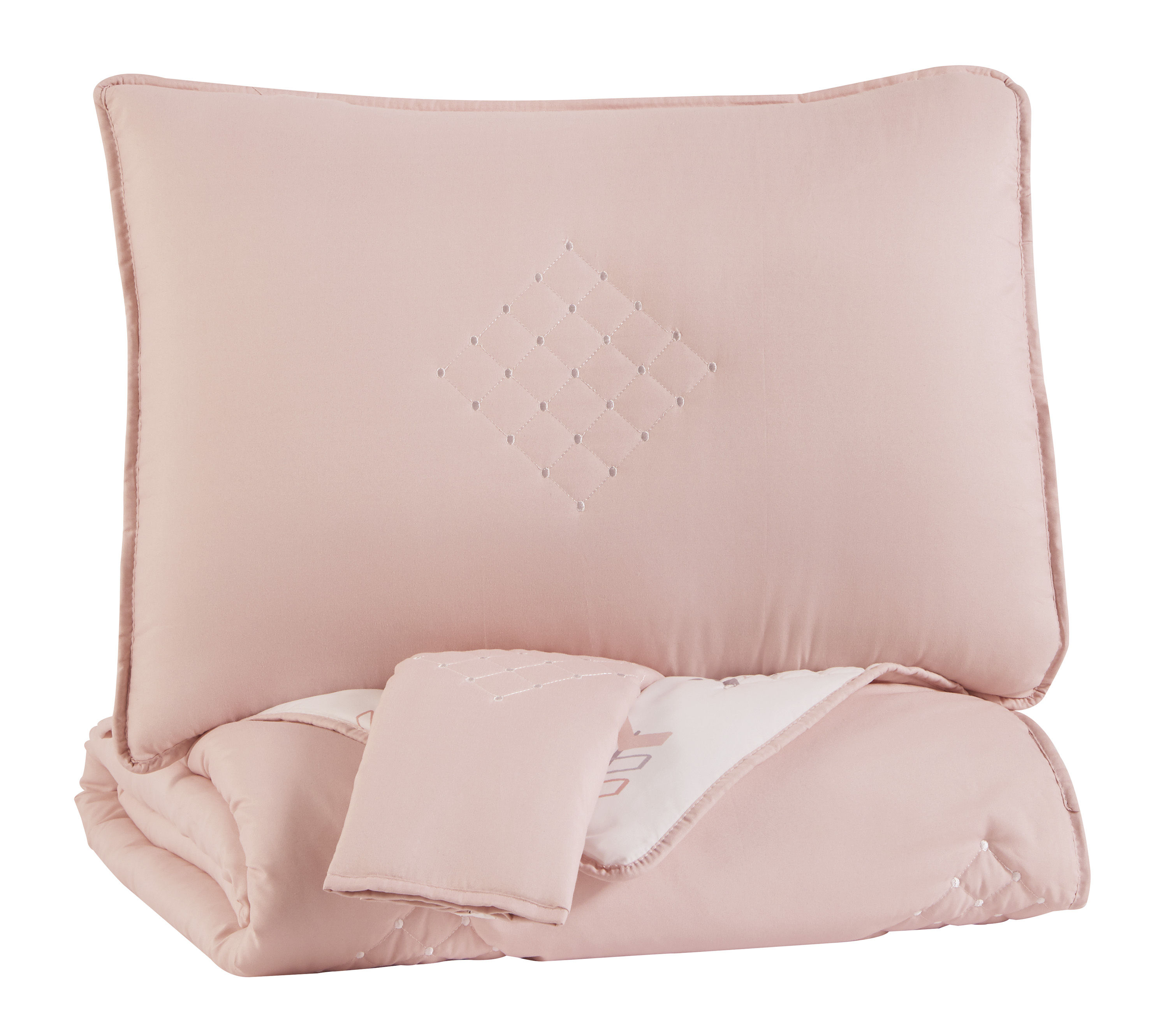 Ashley Furniture Lexann Pink White Full Comforter Set