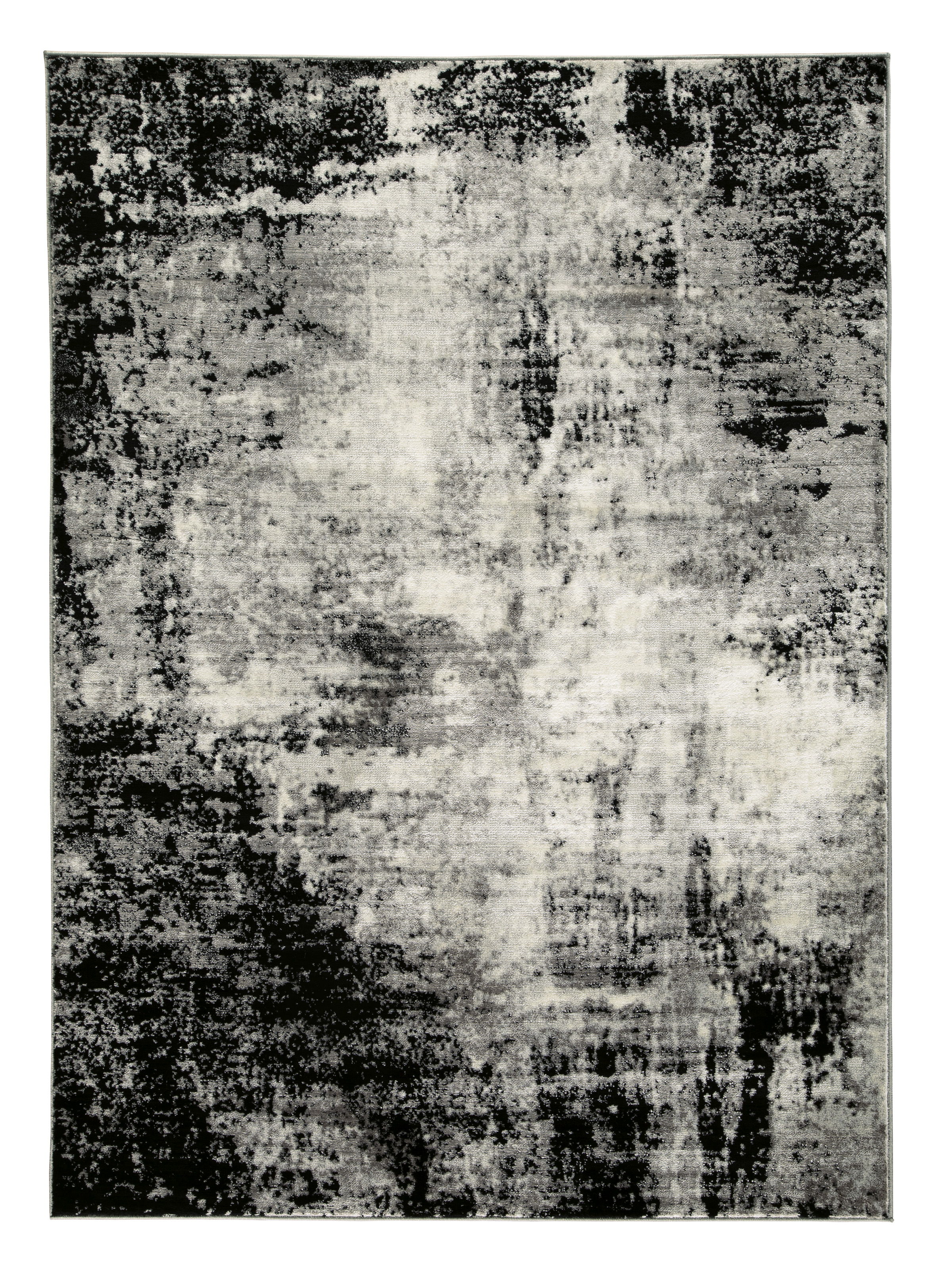 Ashley Furniture Zekeman Black Cream Gray Medium Rug