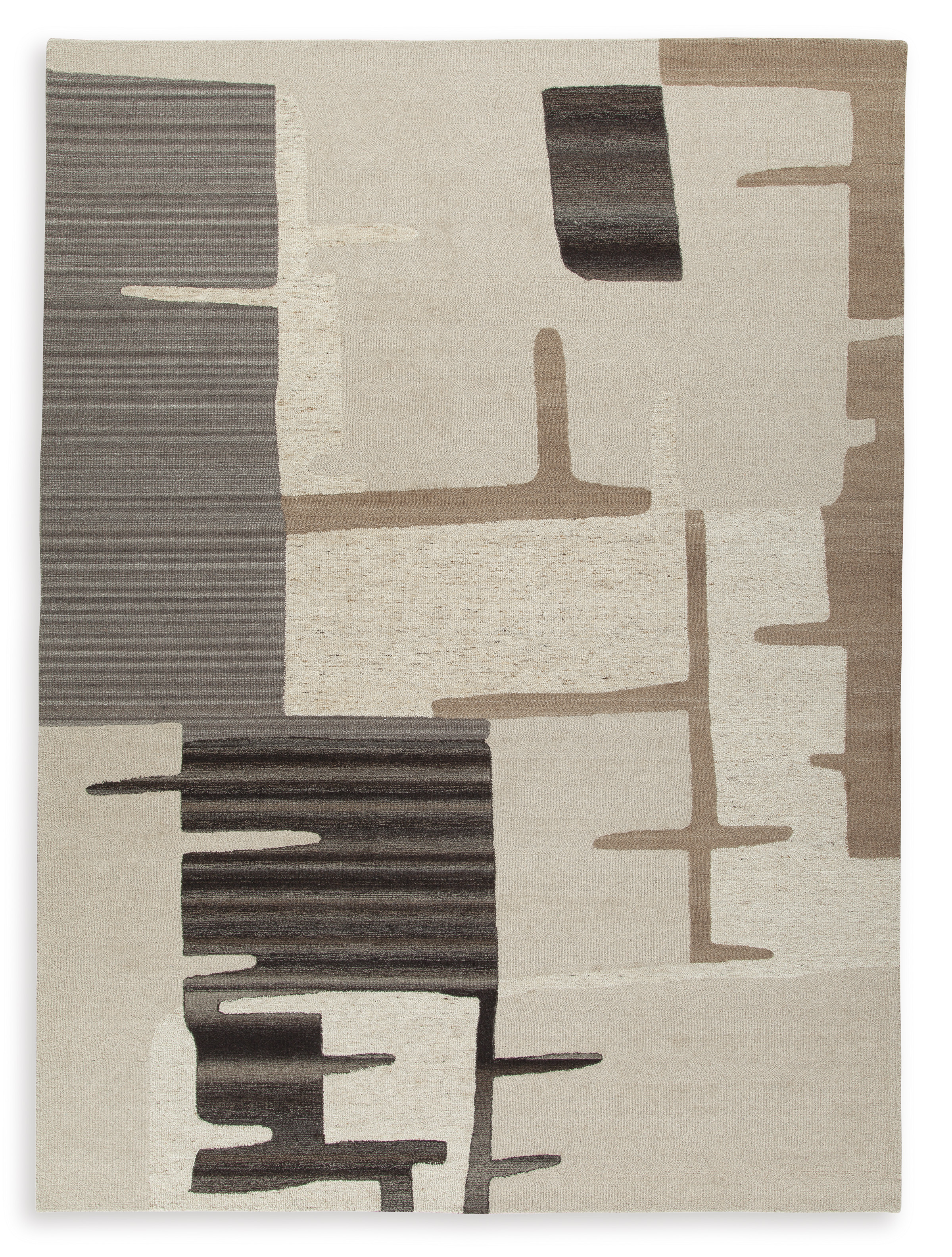 Ashley Furniture Kencher Beige Brown Extra Large Rug