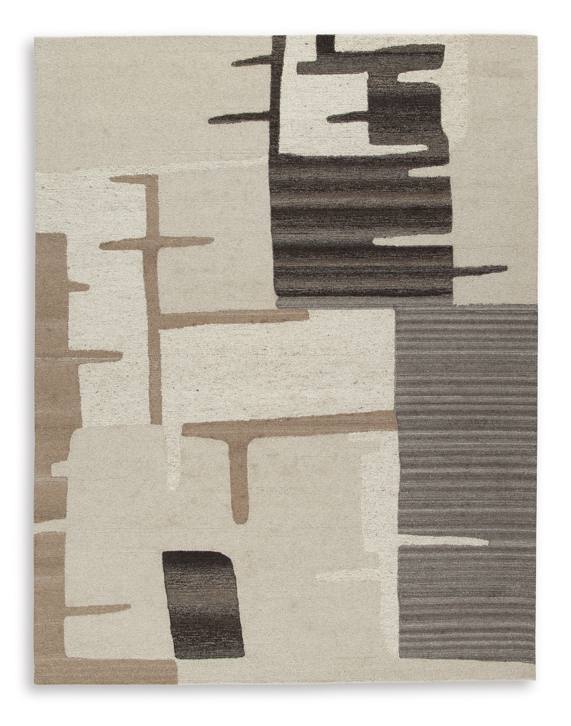 Ashley Furniture Kencher Beige Brown Large Rug