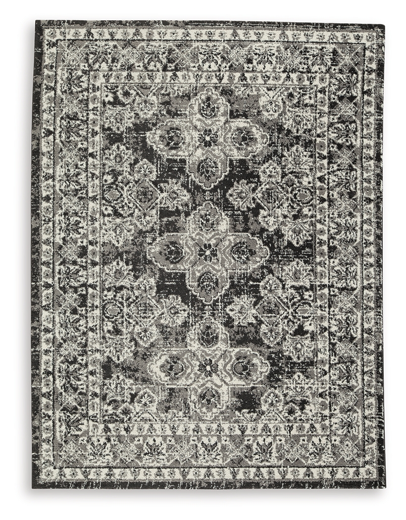 Ashley Furniture Glennisman Black Gray Ivory Medium Rug