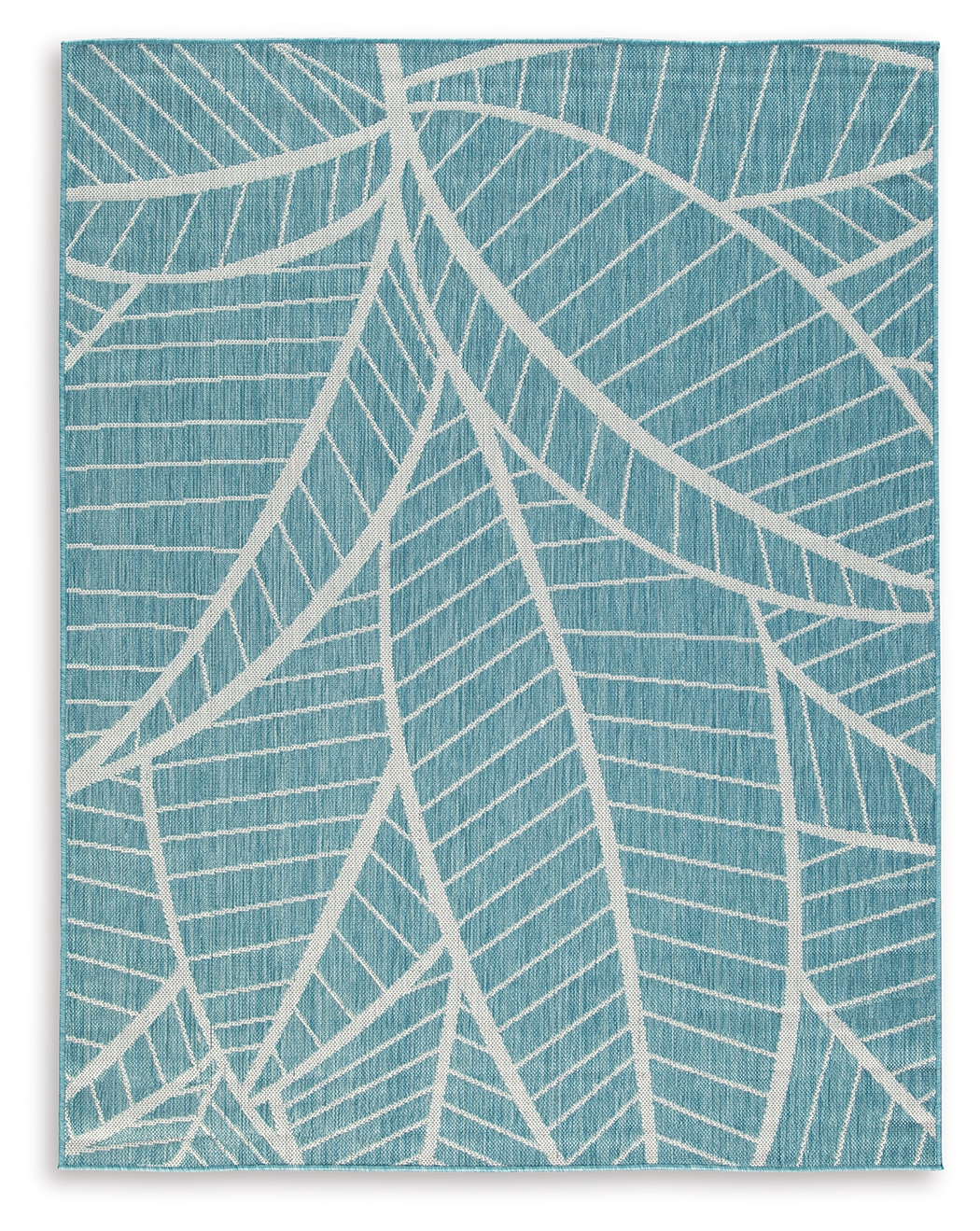 Ashley Furniture Hulsia Ivory Aqua Medium Rug
