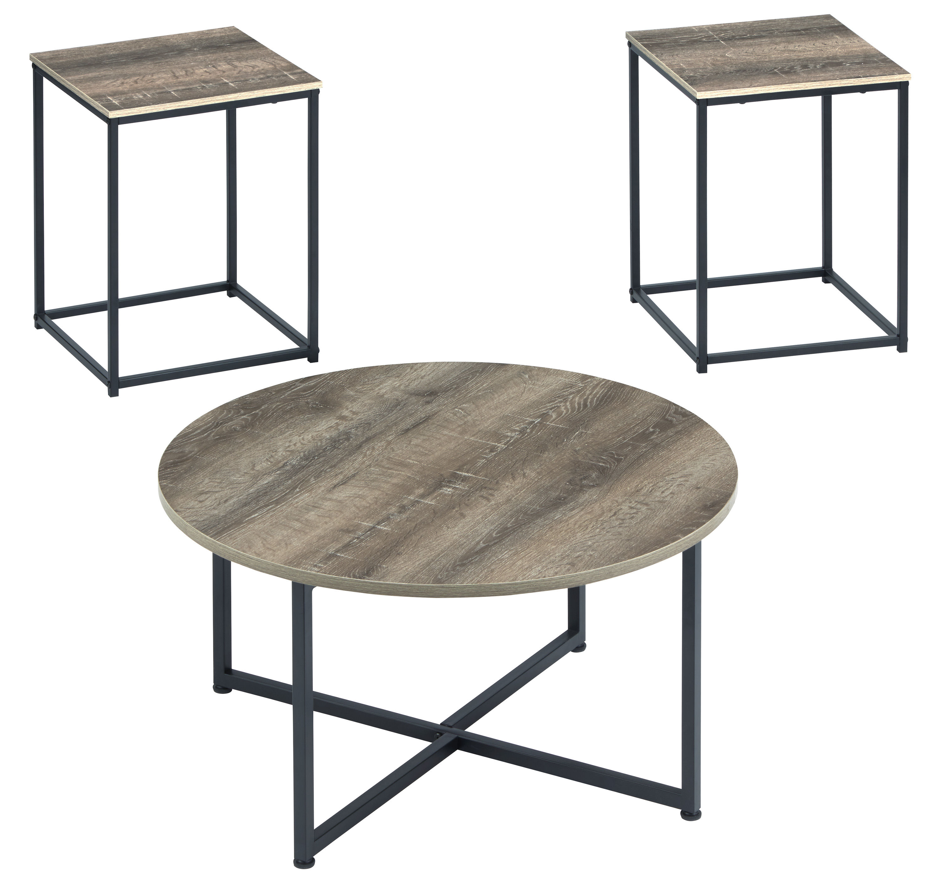 Ashley Furniture Wadeworth Two Tone 3pc Occasional Table Set