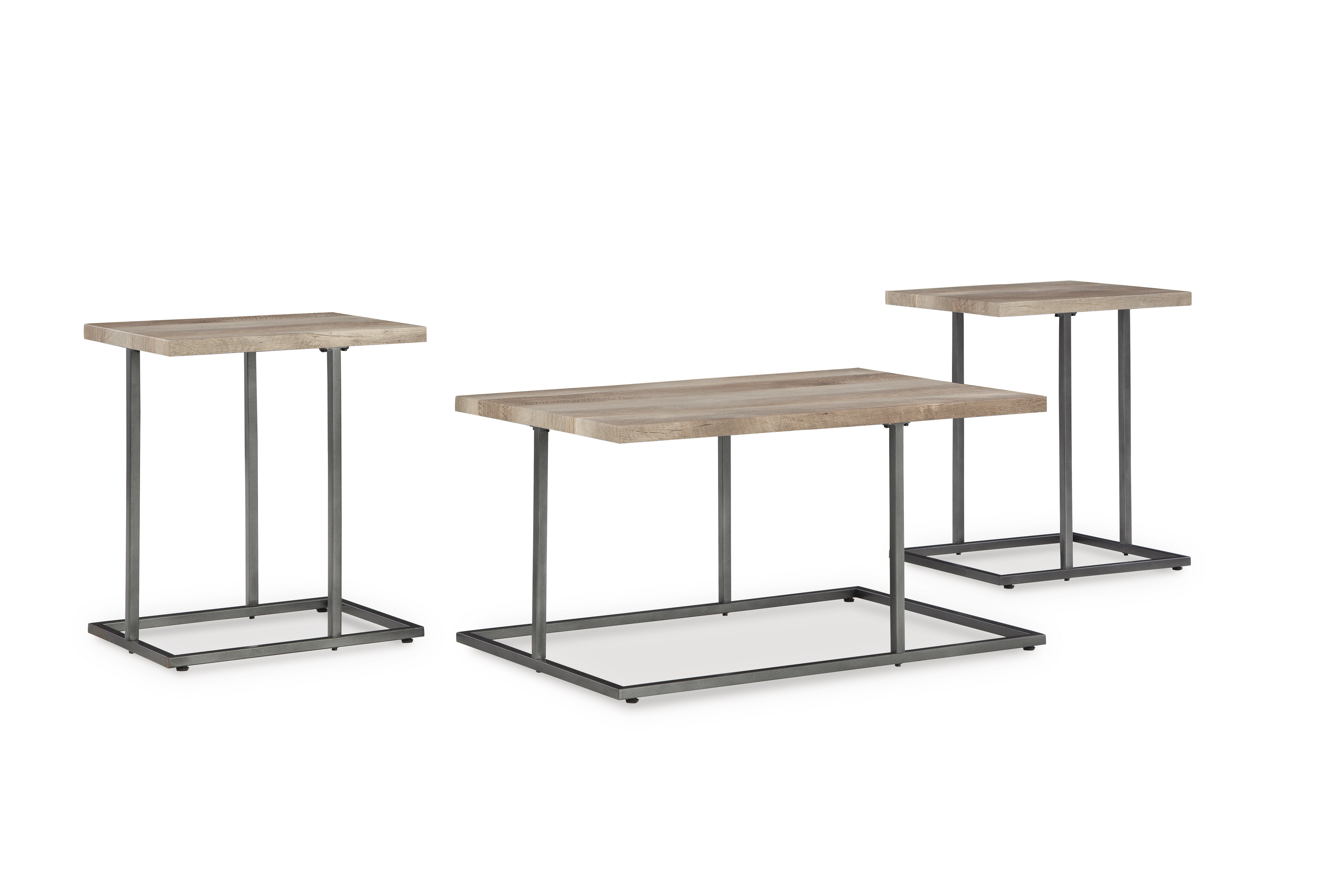 Ashley Furniture Albreane Grayish Brown 3pc Occasional Table Set