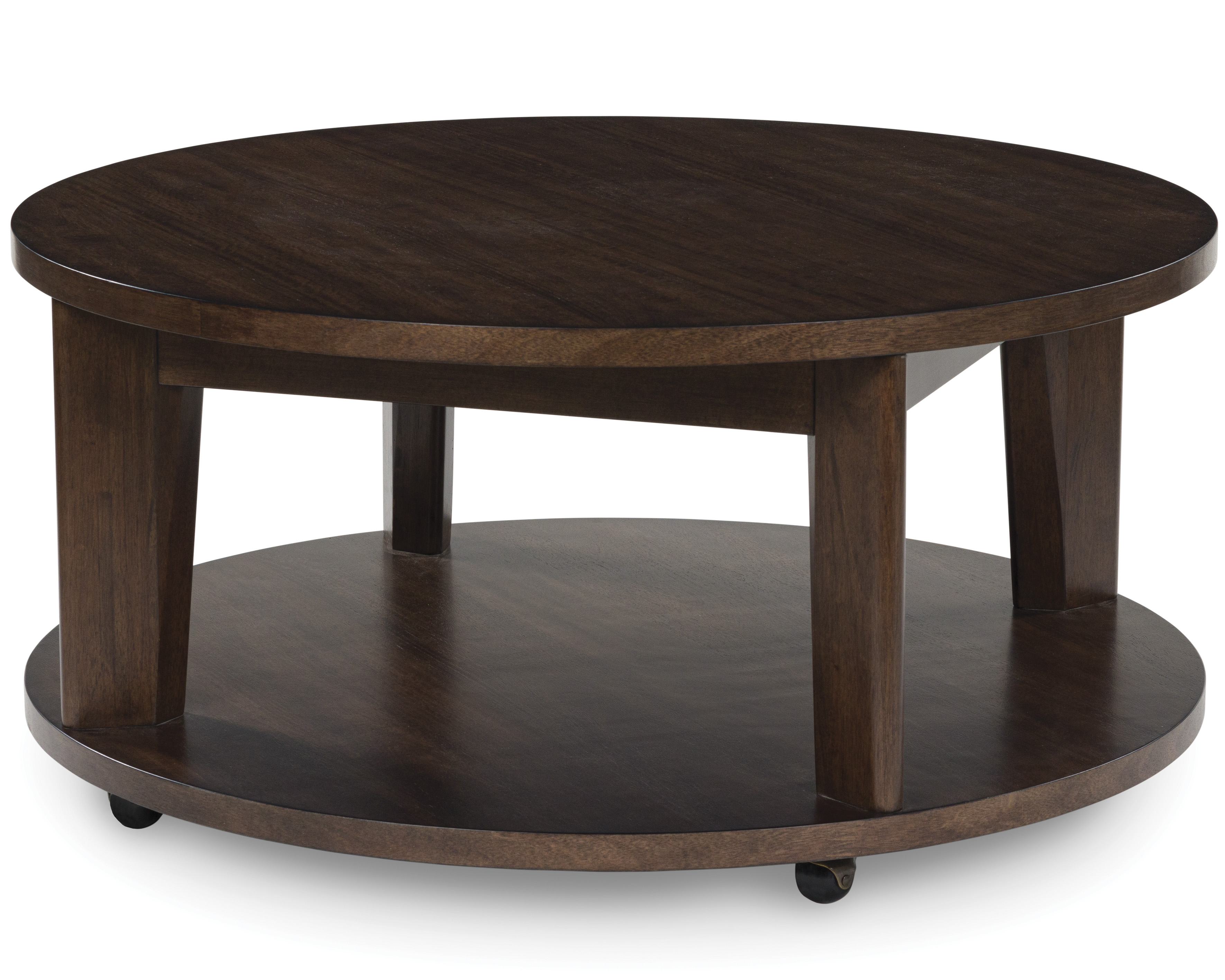 Ashley Furniture Korestone 2 Dark Brown 2 Round Cocktail Table