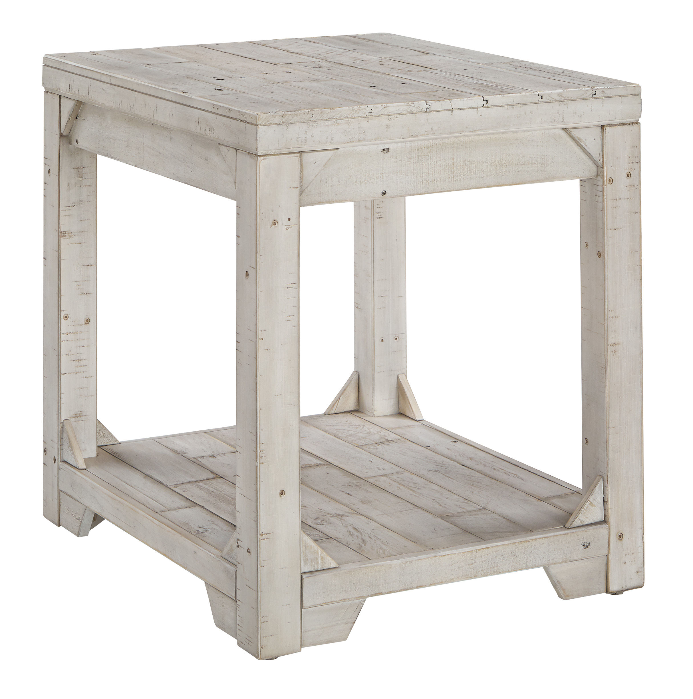 Ashley Furniture Fregine White Wash Rectangular End Table