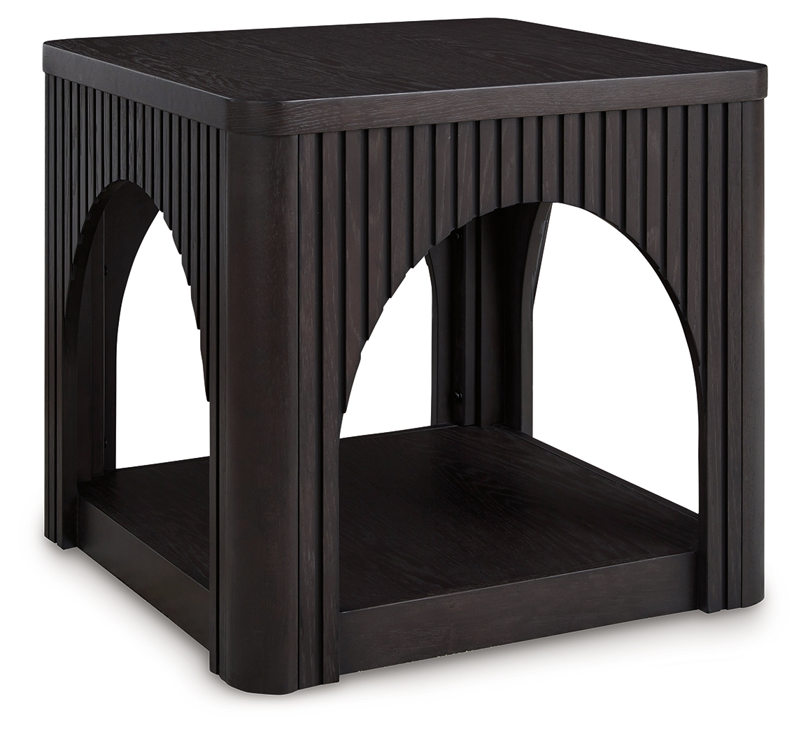 Ashley Furniture Yellink Black Square End Table