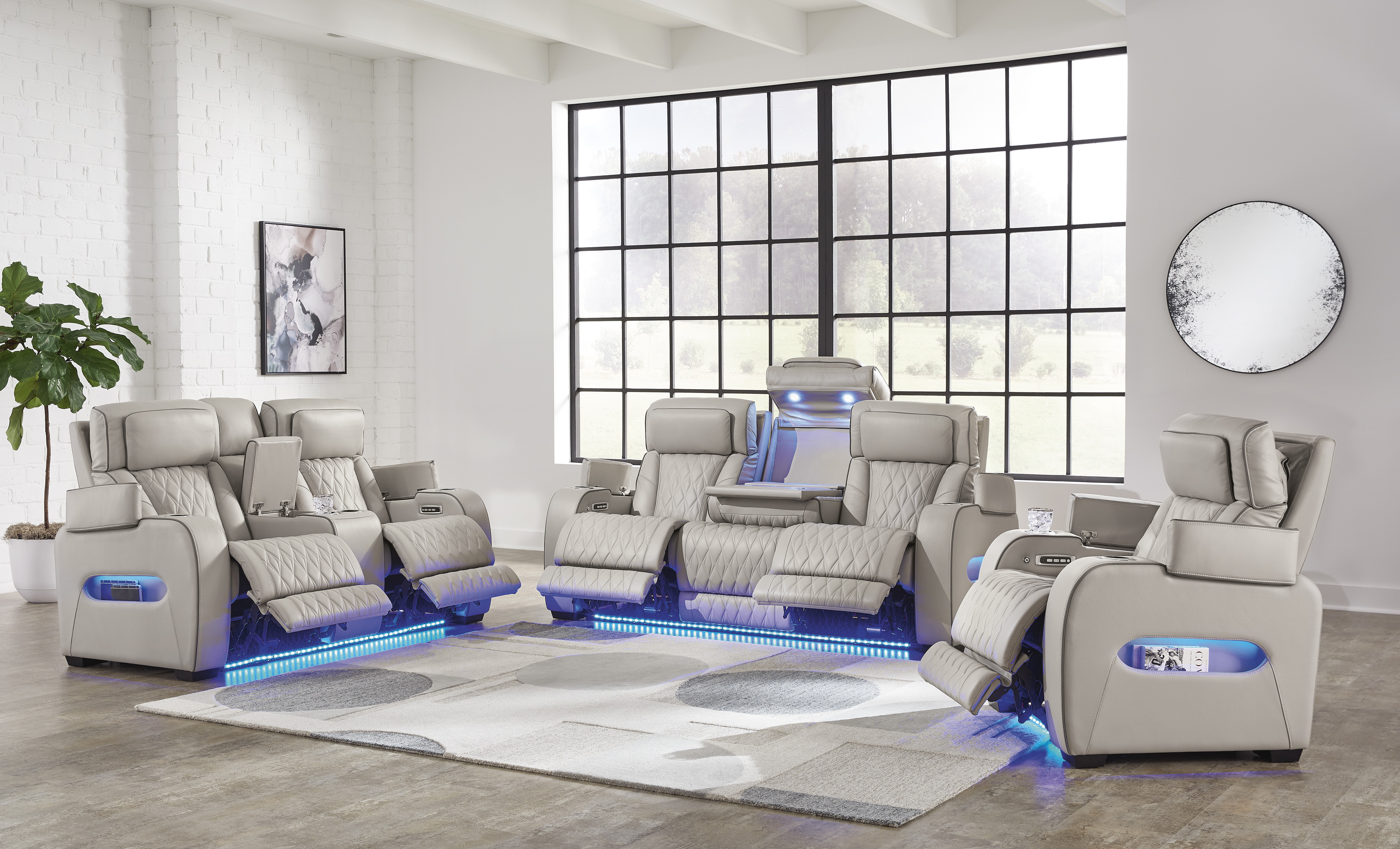 Ashley Furniture Boyington Gray 3pc Power Living Room Set