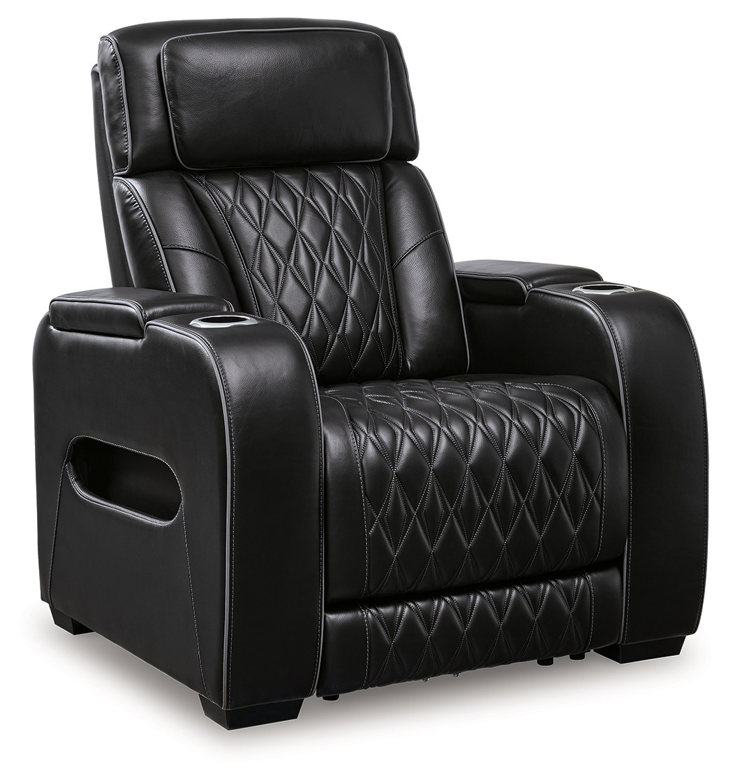 Ashley Furniture Boyington Black Power Recliner With Adjustable Headrest