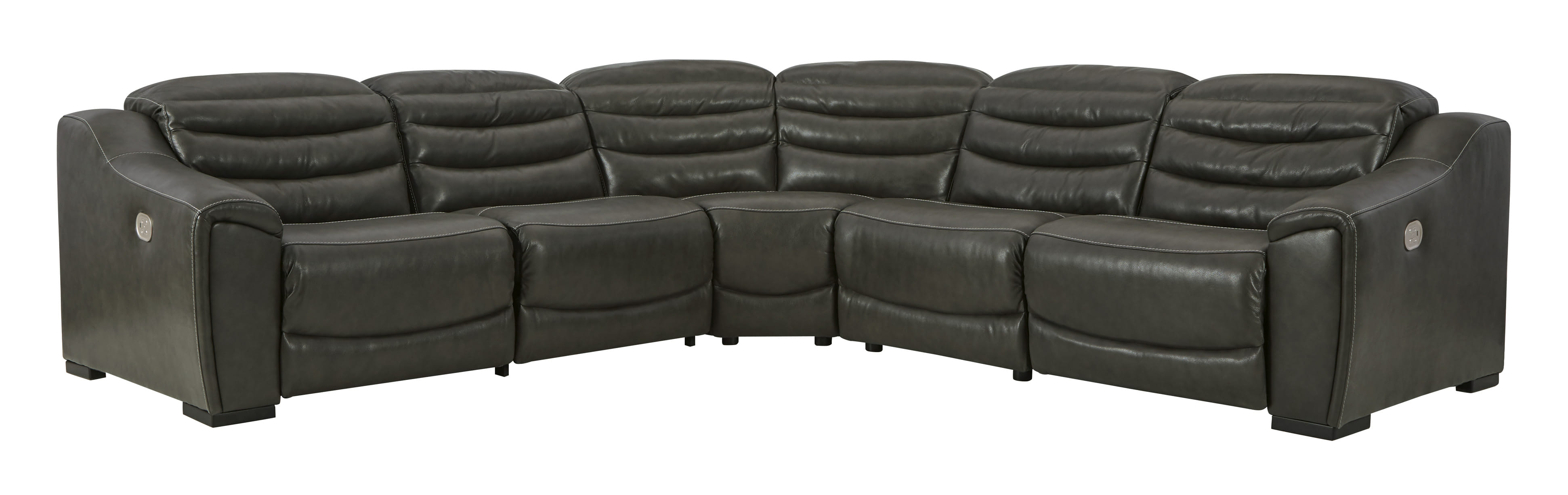 Ashley Furniture Center Line Dark Gray Power 5pc Sectional U63404S3 Ashley Furniture Center Line Dark Gray Power 5pc Sectional U63404S3