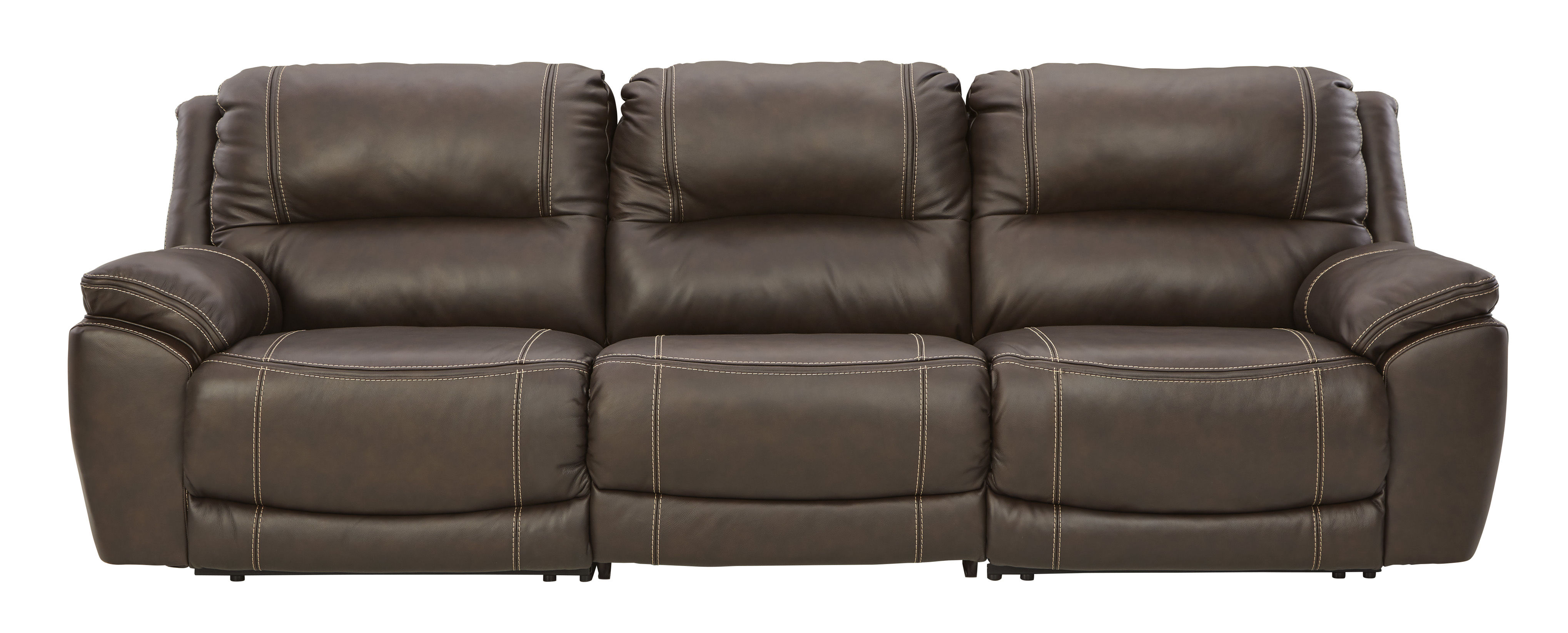 Ashley Furniture Dunleith Chocolate 3pc Power Reclining Sectional