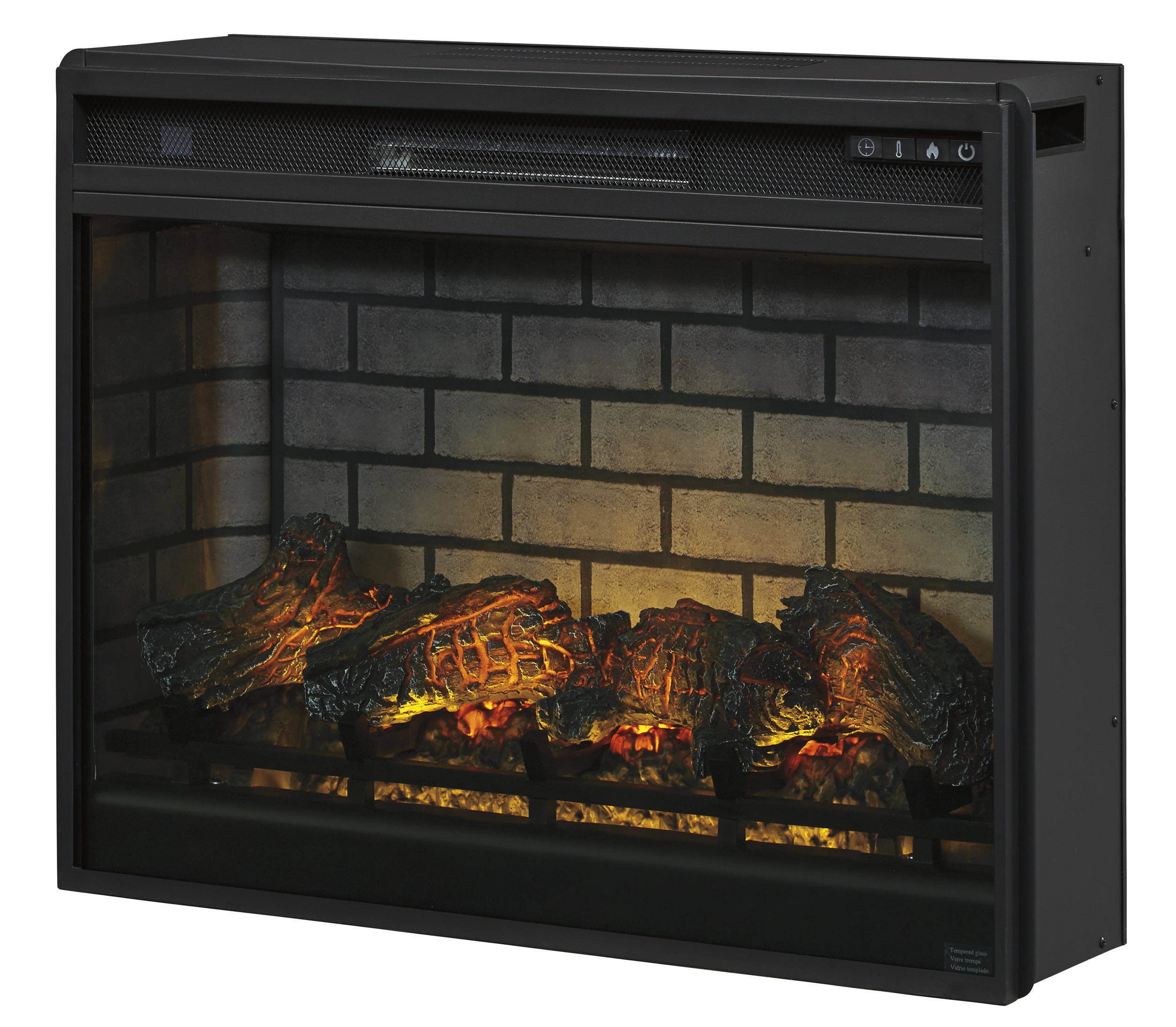 Ashley Entertainment Accessories Black LG Fireplace Insert Infrared