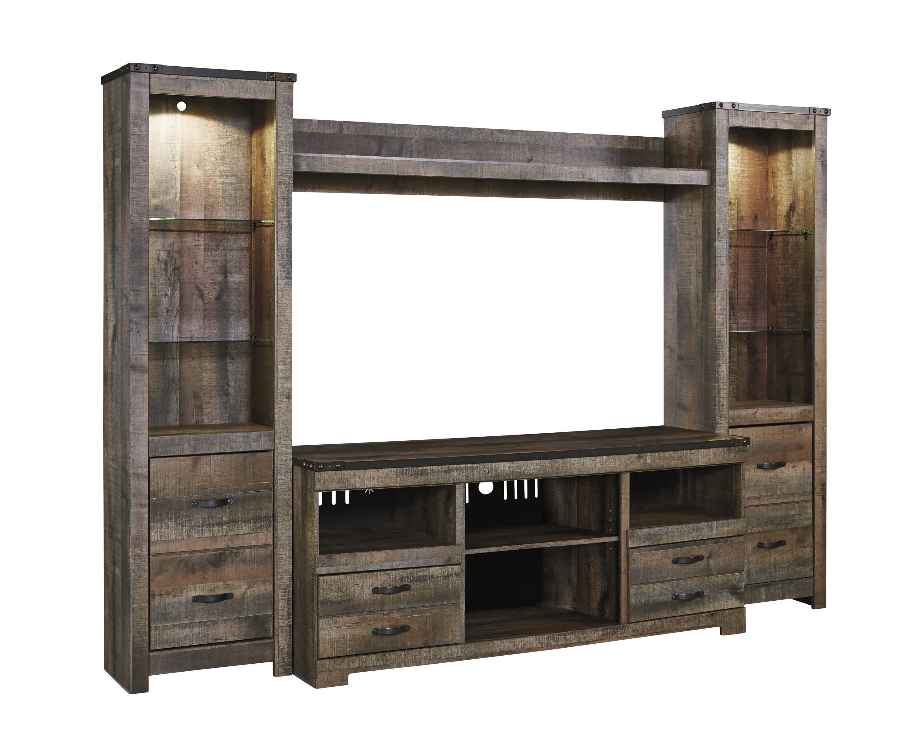 Ashley Furniture Trinell Brown Entertainment Center Wall