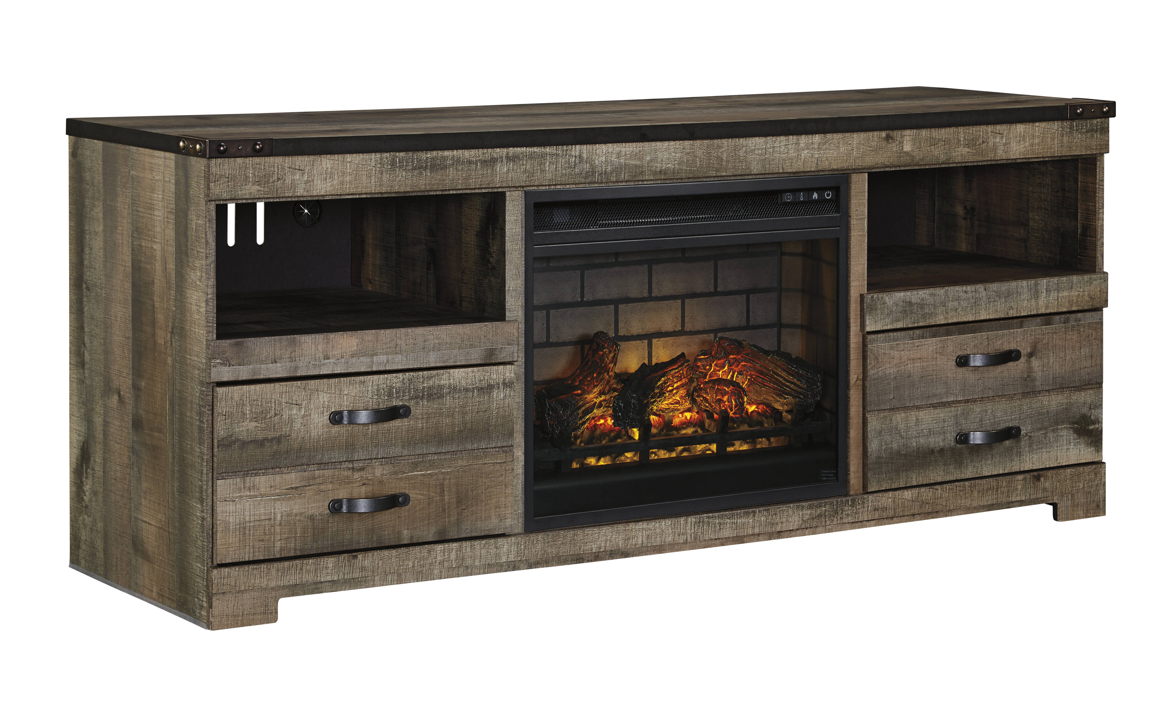Ashley Furniture Trinell TV Stand With Fireplace Insert Infrared