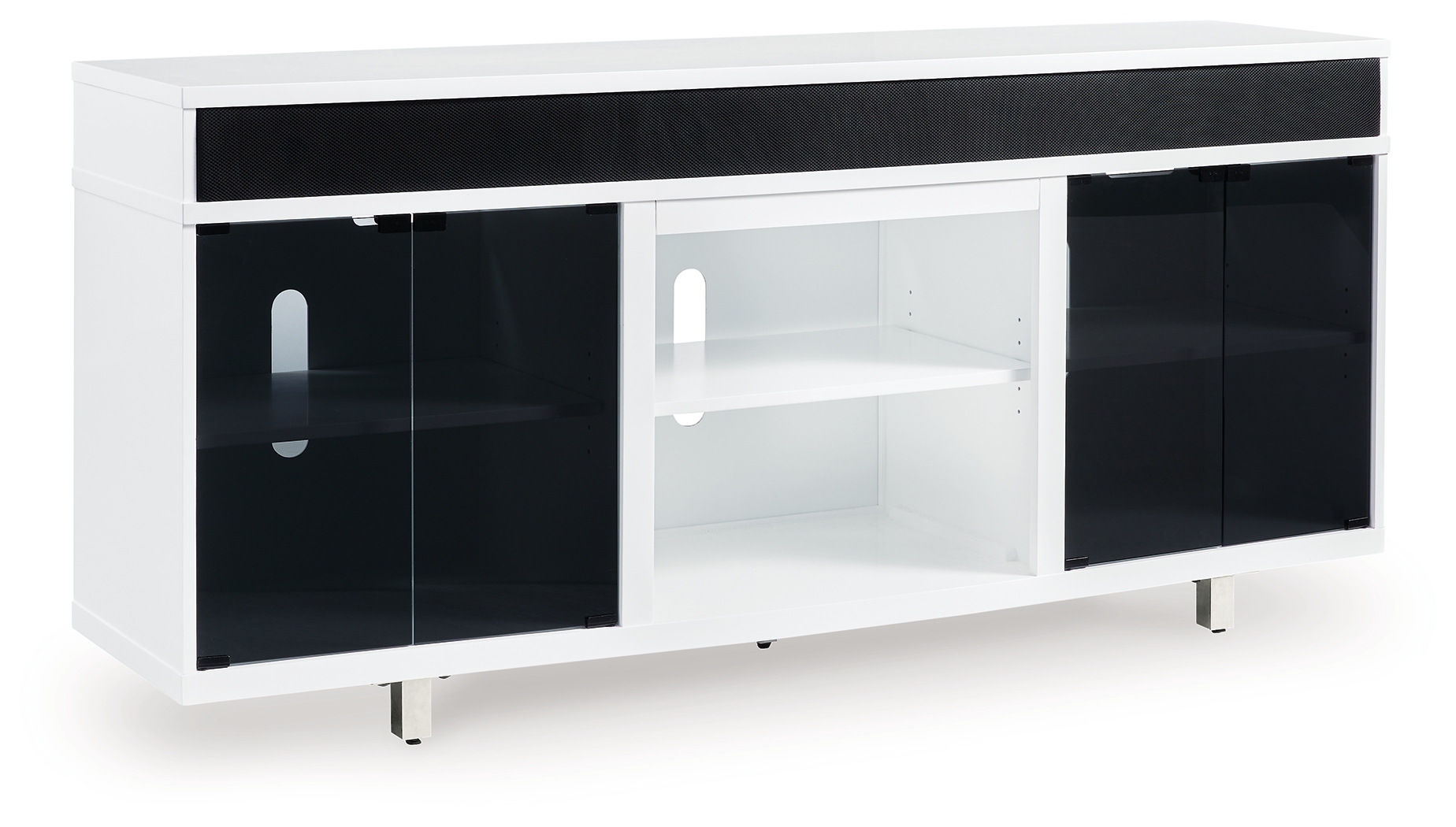 Ashley Furniture Gardoni White Black XL TV Stand