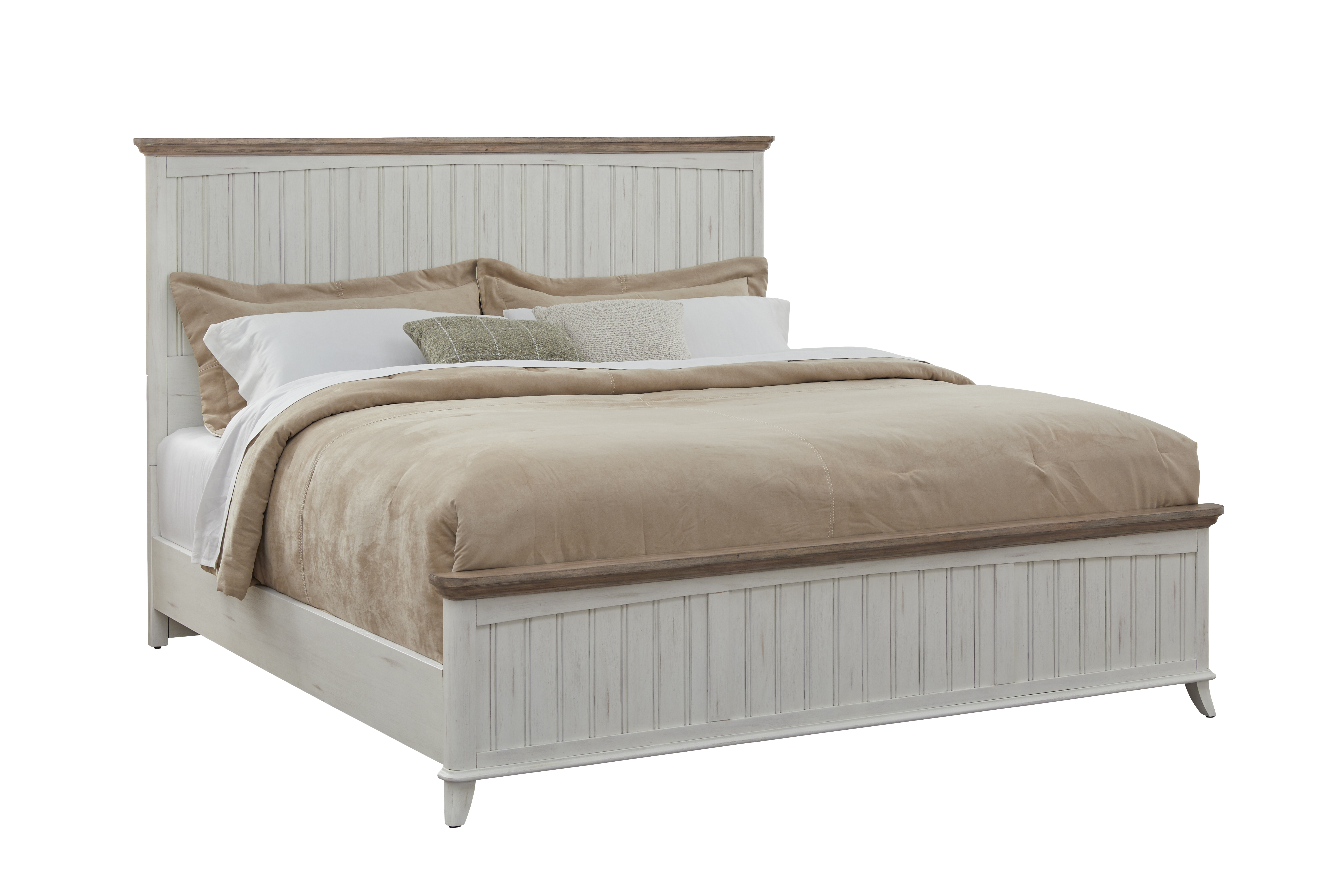 American Woodcrafters Beach Comber Weathered White Sand Full Panel Bed