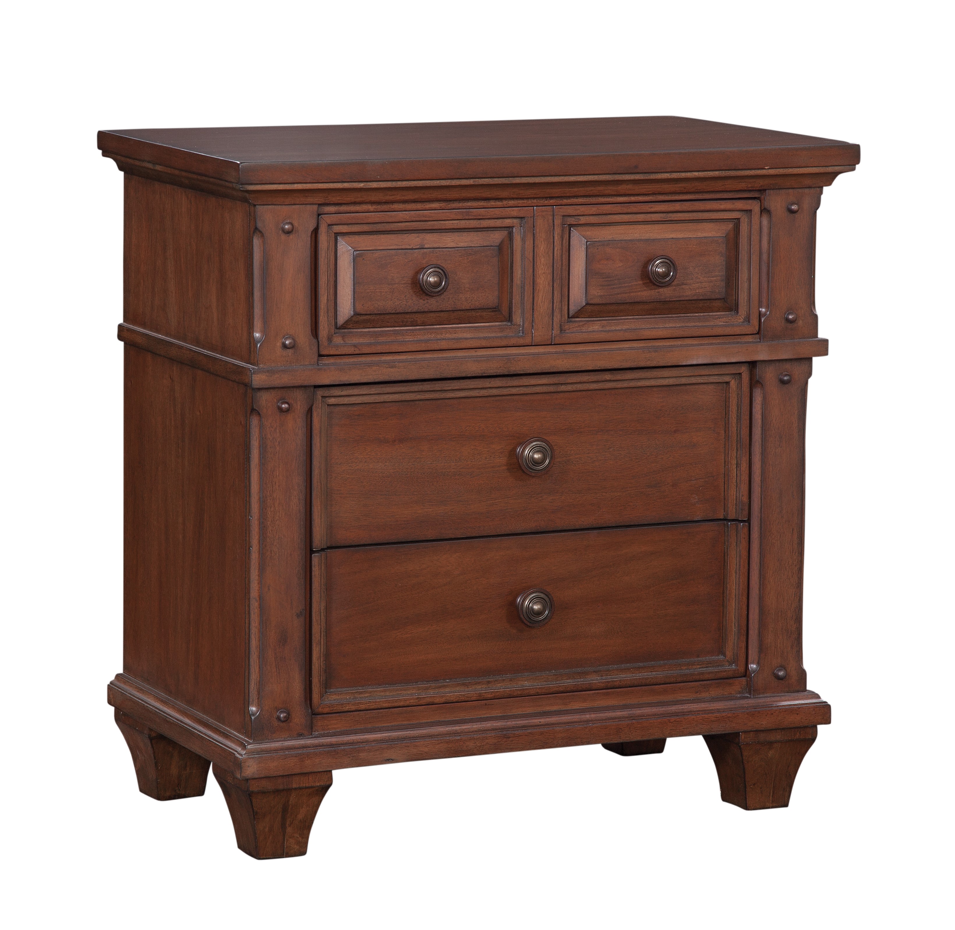 Sedona 3-Drawer Nightstand - Cinnamon Cherry