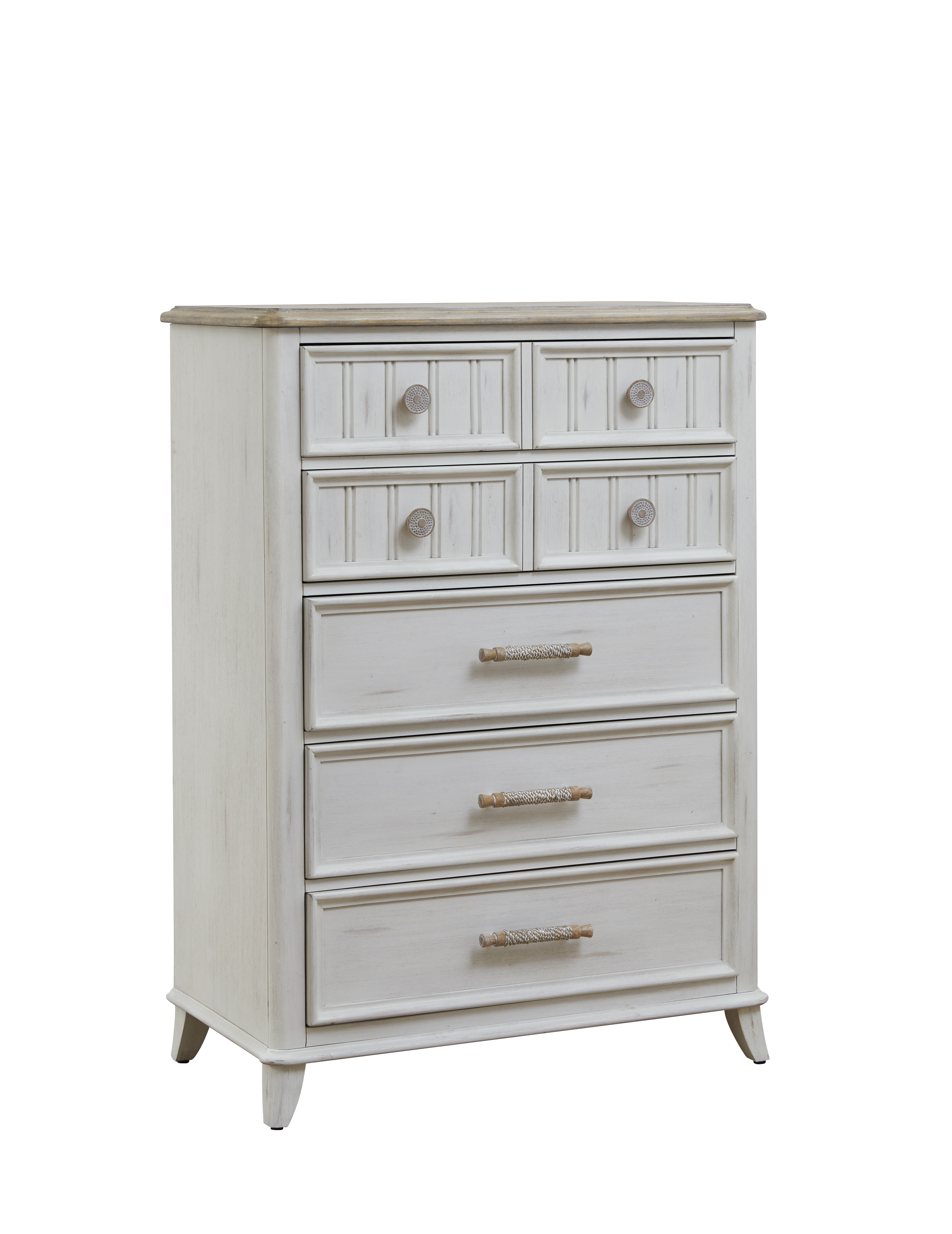 American Woodcrafters Beach Comber Weathered White Sand Chest