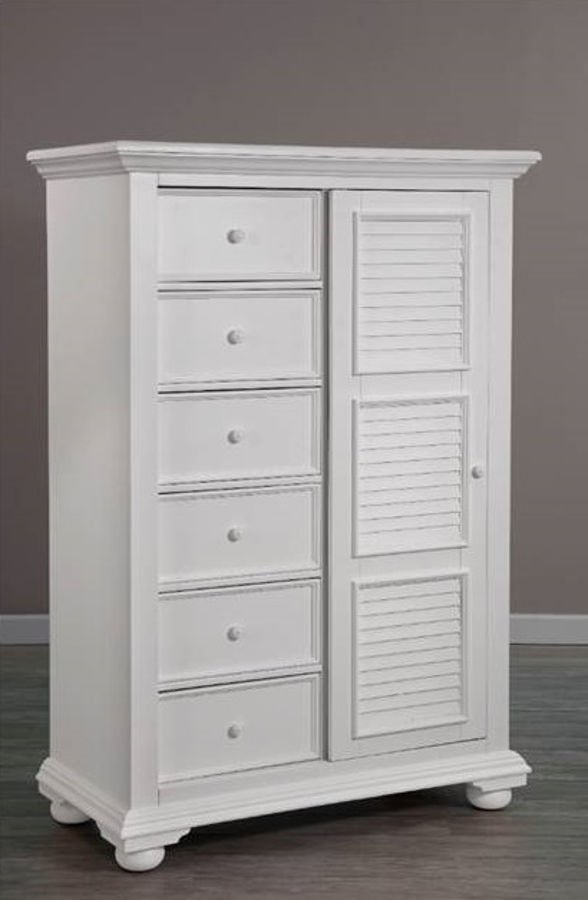 American Woodcrafters Cottage Traditions White Gentlemans Chest