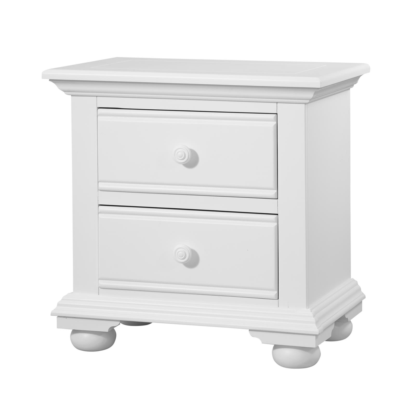 American Woodcrafters Cottage Traditions White 2 Drawers Nightstand