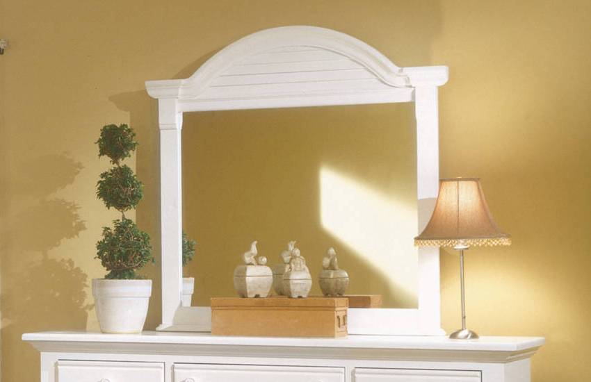 American Woodcrafters Cottage Traditions White Dressing Mirror