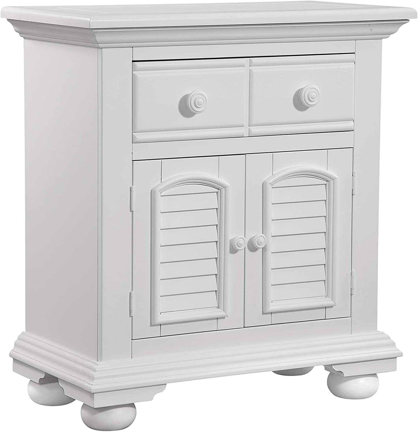 American Woodcrafters Cottage Traditions White Nightstand