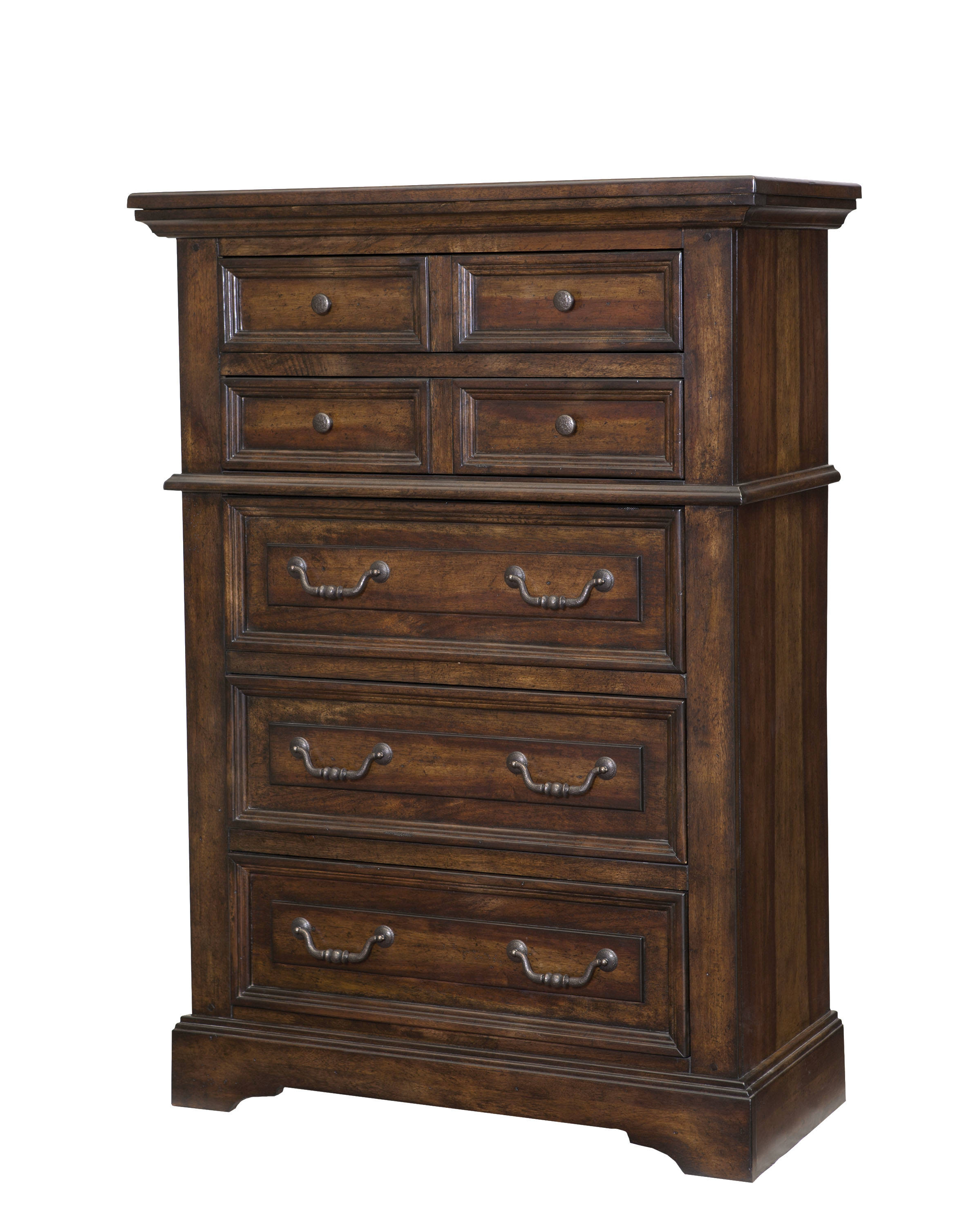 American Woodcrafters Stonebrook Tobacco 5 Drawers Chest