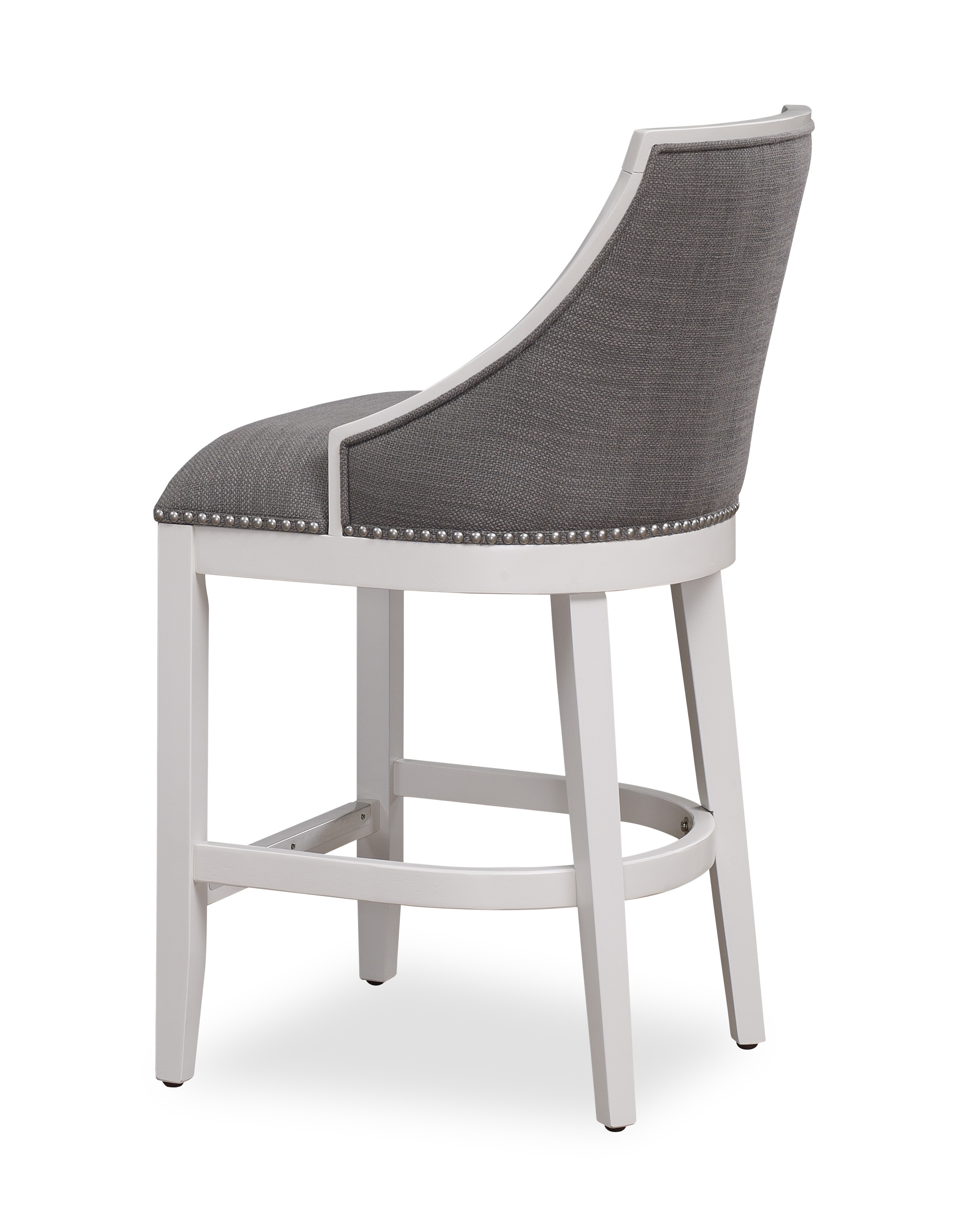 American Woodcrafters Keller Grey Off White 26 Inch Stool