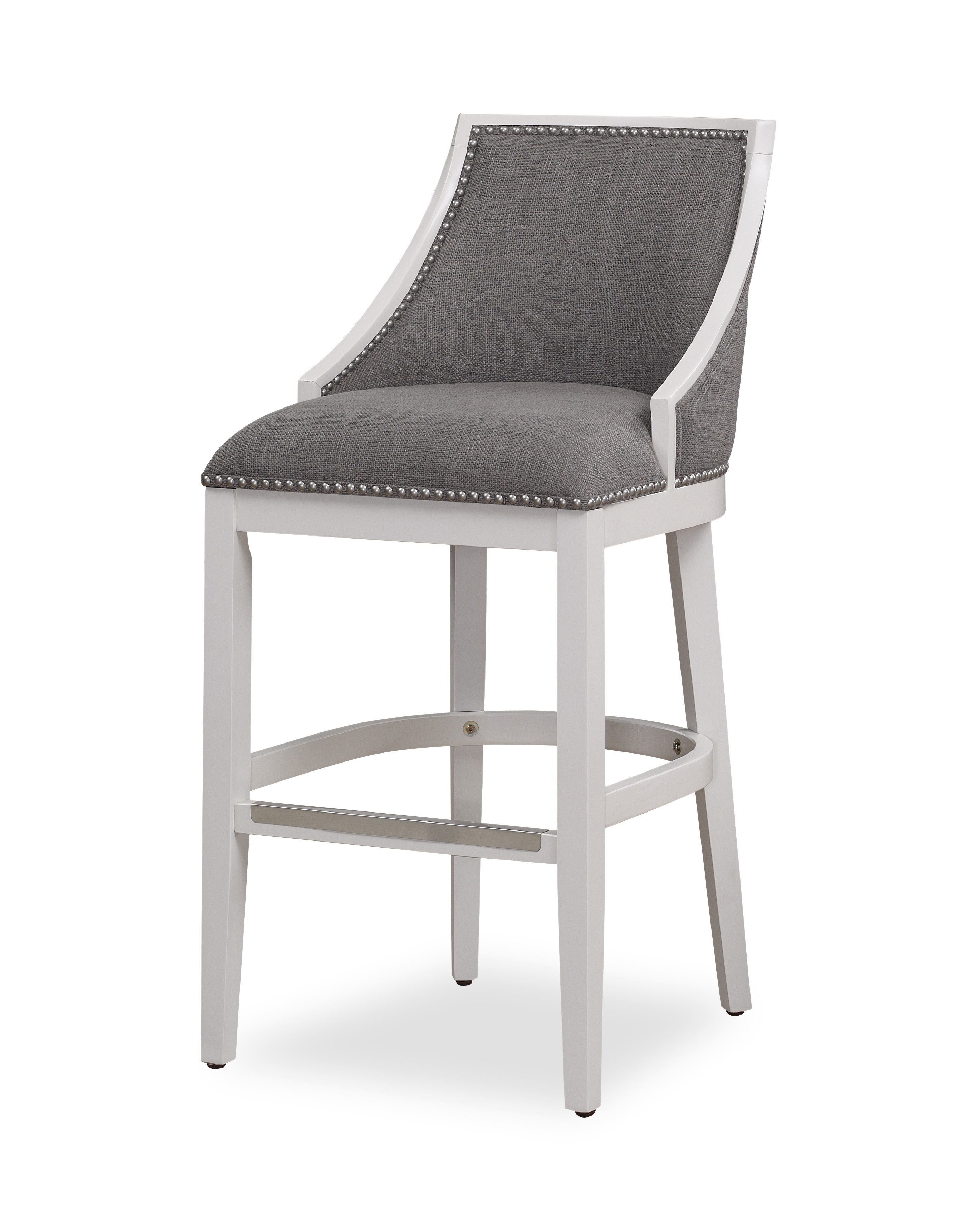 American Woodcrafters Keller Grey Off White 30 Inch Stool