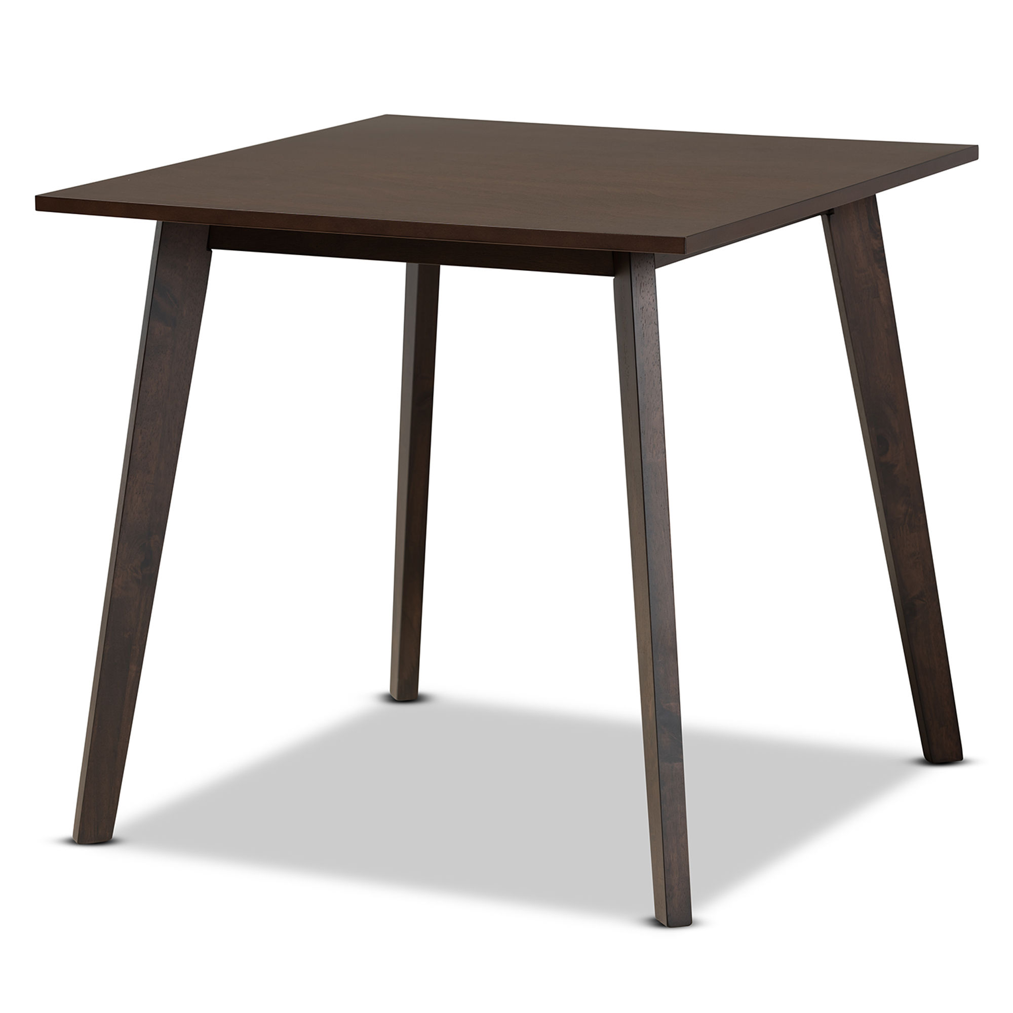 Baxton Studio Britte Dark Oak Brown Wood Square Dining Table
