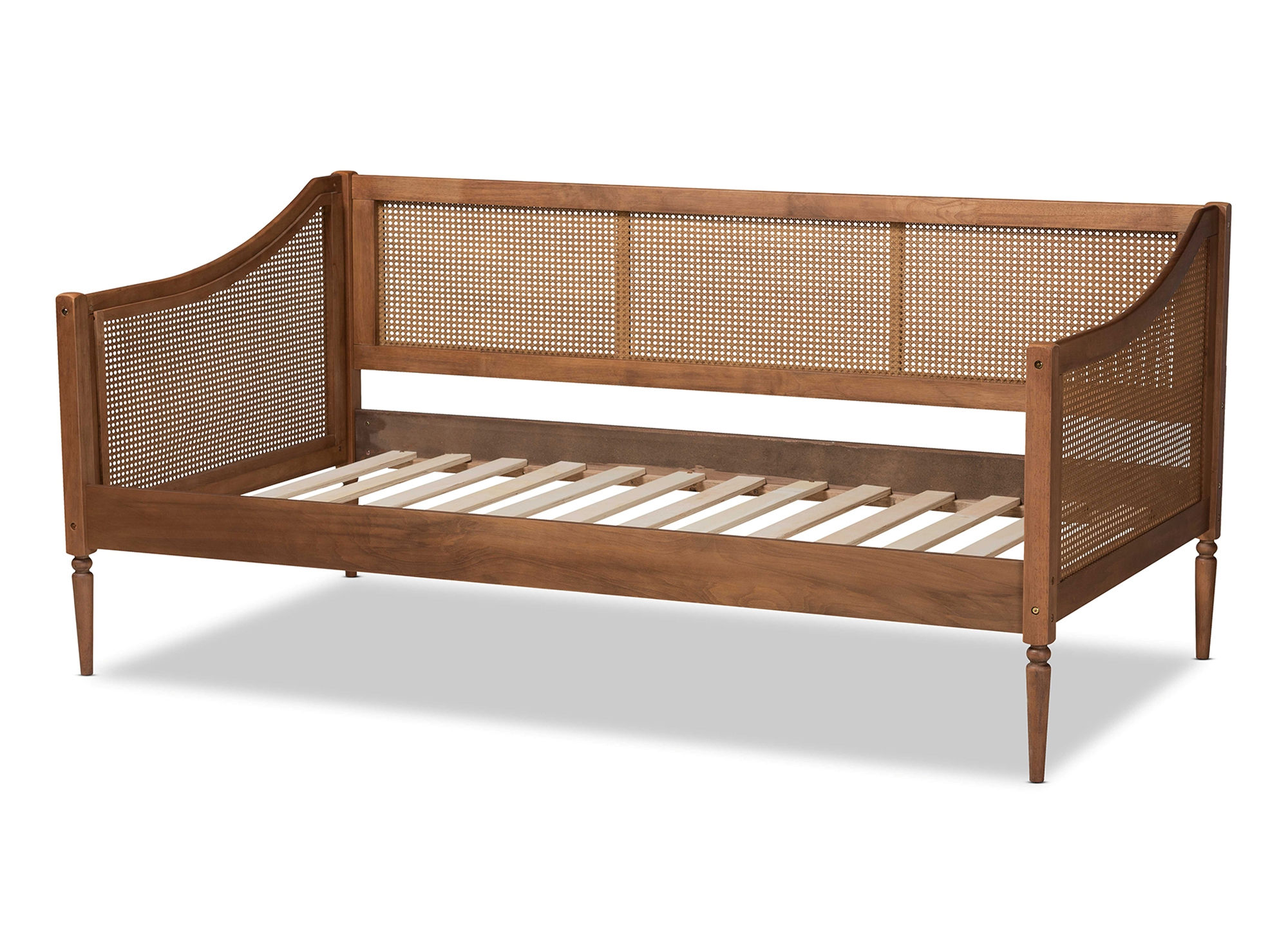 Baxton Studio Ogden Walnut Brown Wood Twin Daybed