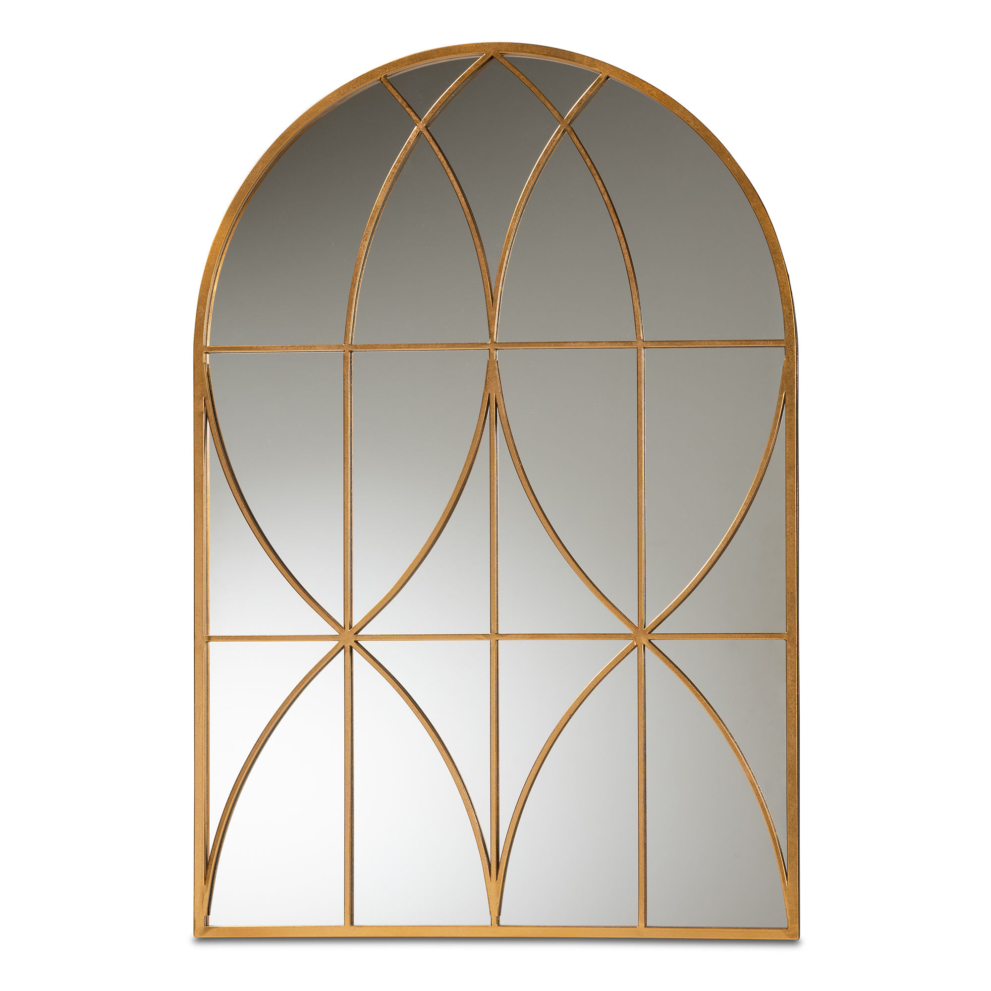 Baxton Studio Celerina Gold Accent Wall Mirror