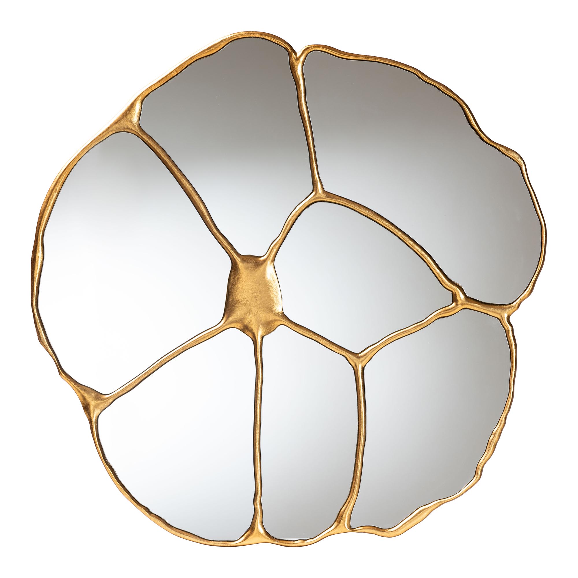 Baxton Studio Novia Antique Goldleaf Accent Wall Mirror