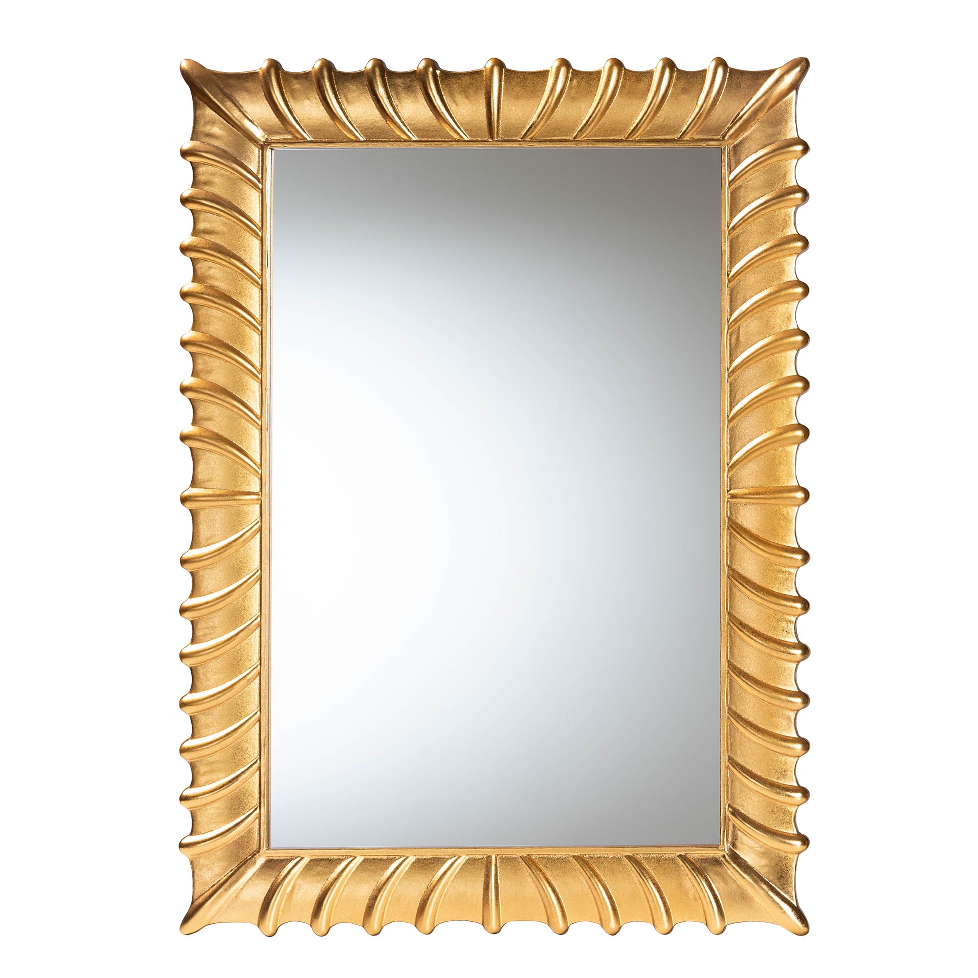 Baxton Studio Ygritte Antique Goldleaf Accent Wall Mirror