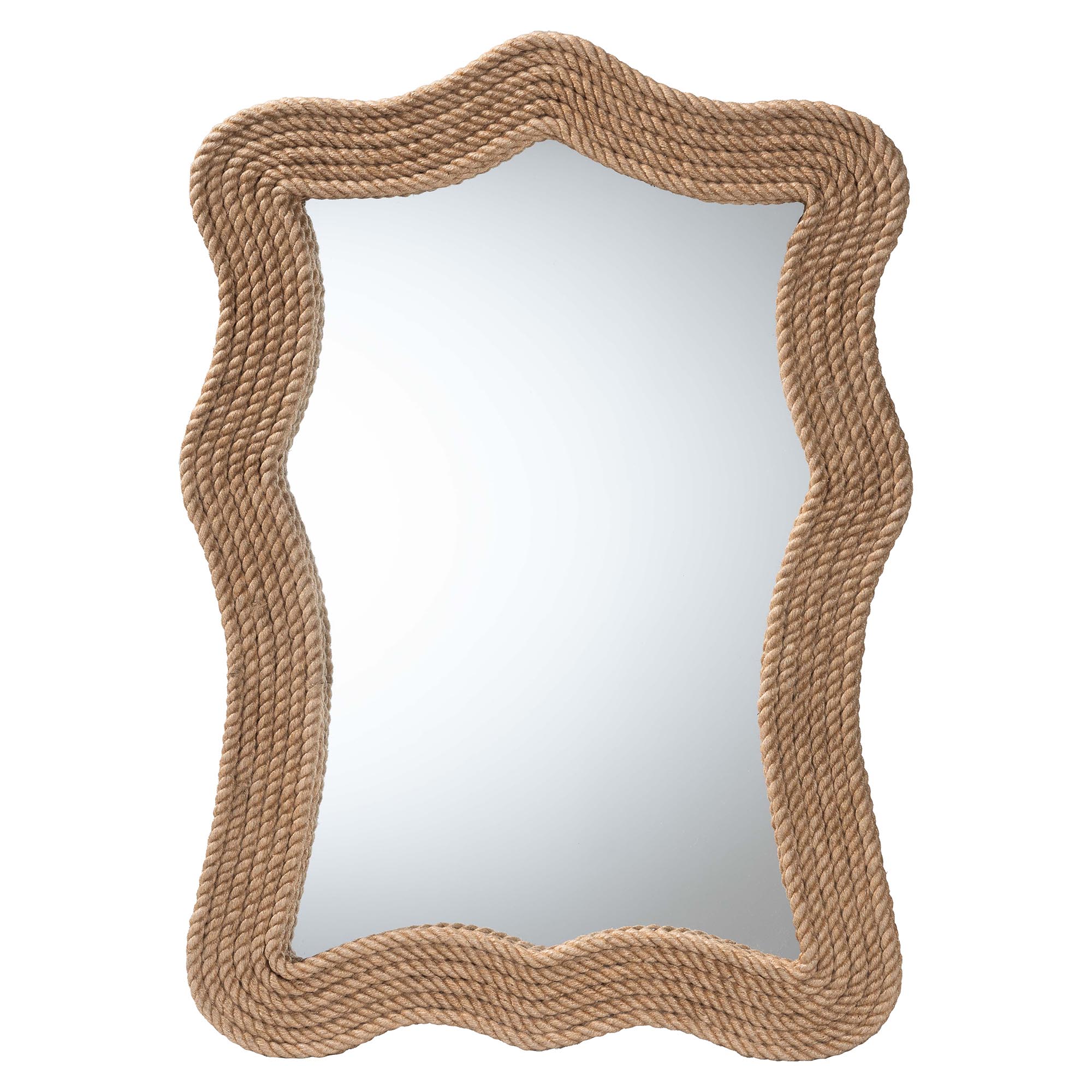 Baxton Studio Bali Pari Quiana Natural Brown Accent Wall Mirror