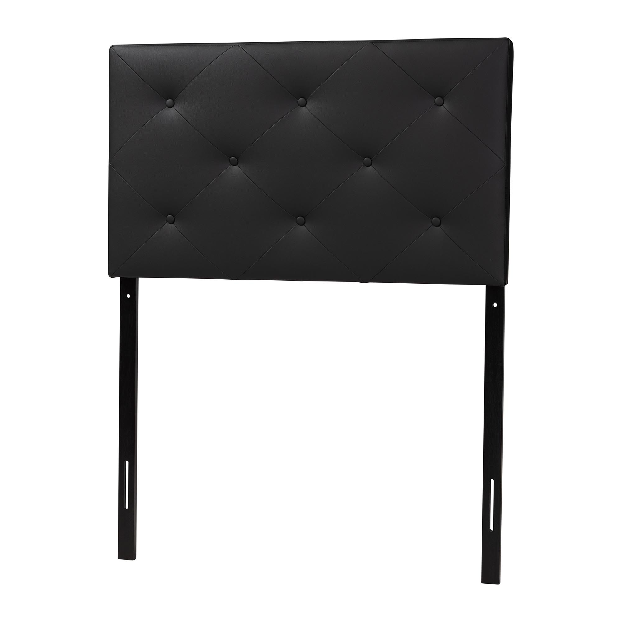 Baxton Studio Baltimore Black Upholstered Twin Headboard BAX-BBT6431-BLACK-TWIN-HB Baxton Studio Baltimore Black Upholstered Twin Headboard BAX-BBT6431-BLACK-TWIN-HB