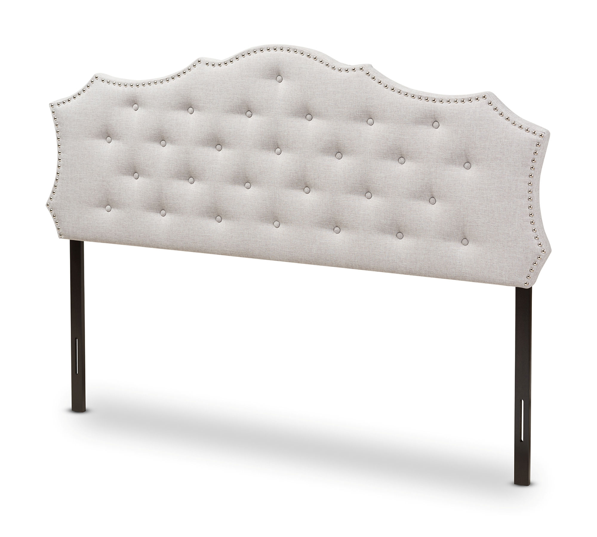 Baxton Studio Aurora Greyish Beige Fabric Queen Headboard