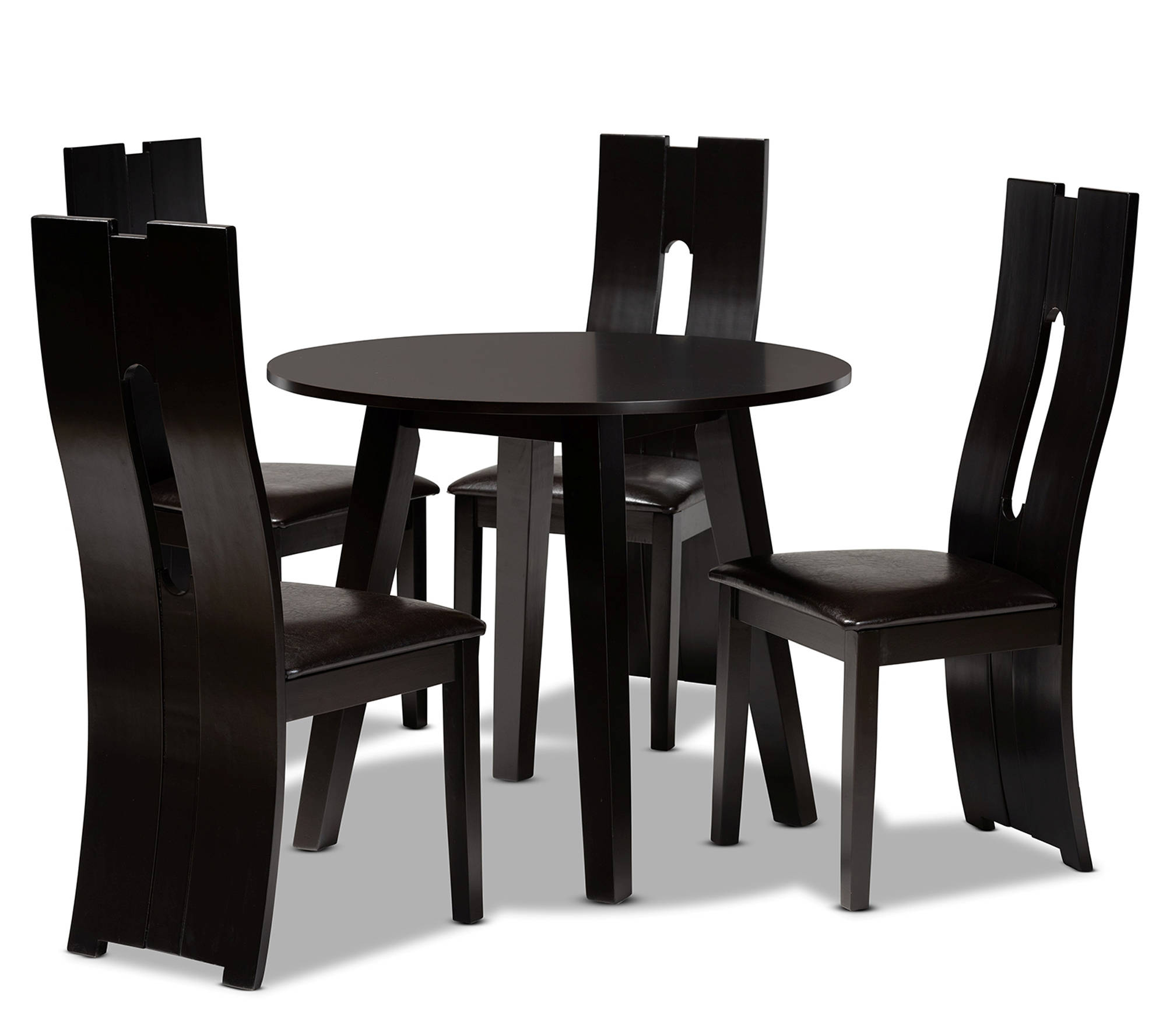 Baxton Studio Torin Dark Brown Espresso 5pc Dining Room Set
