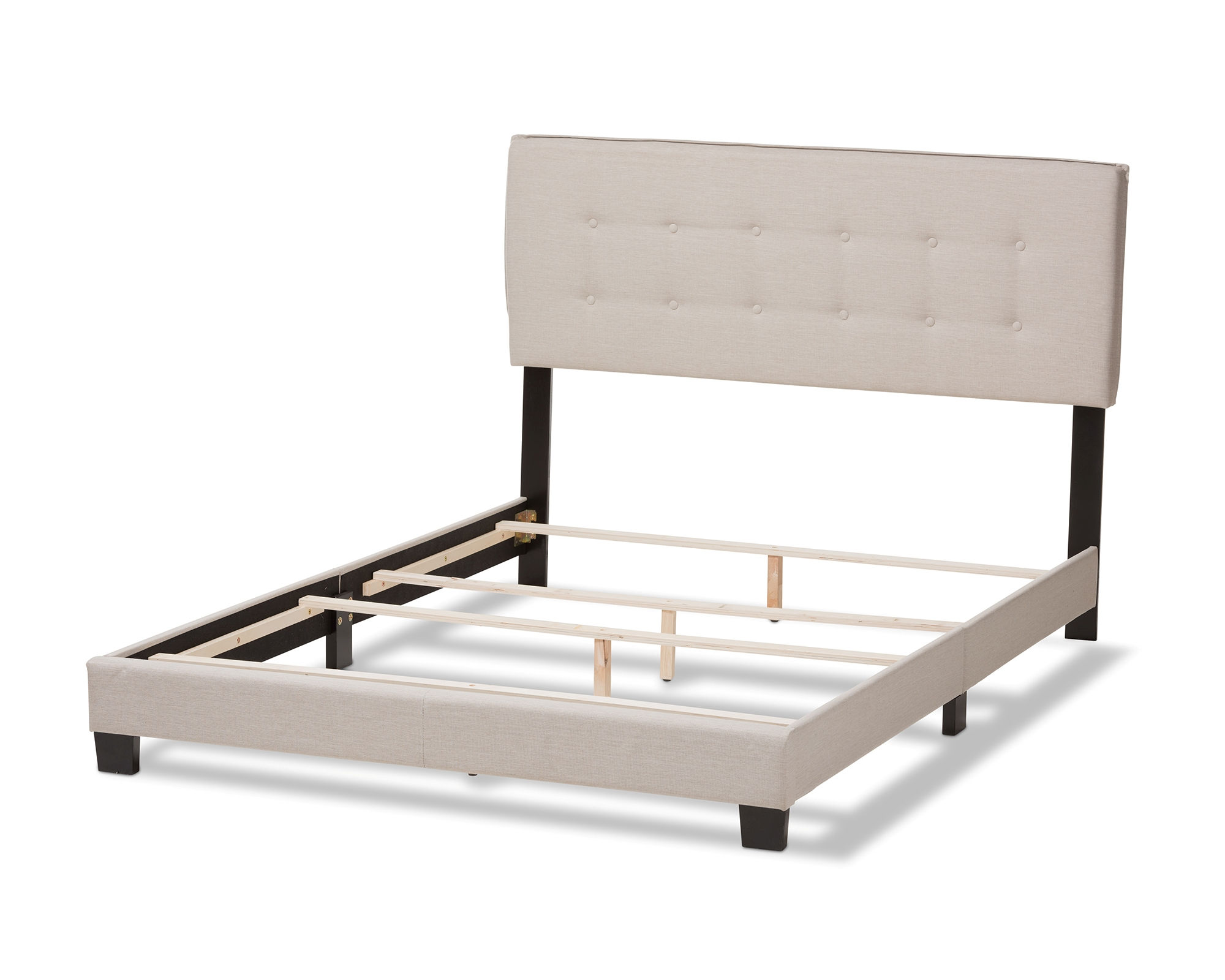Baxton Studio Audrey Light Beige Fabric Upholstered Full Bed