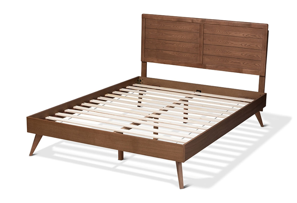 Baxton Studio Artemis Walnut Brown Wood Full Platform Bed