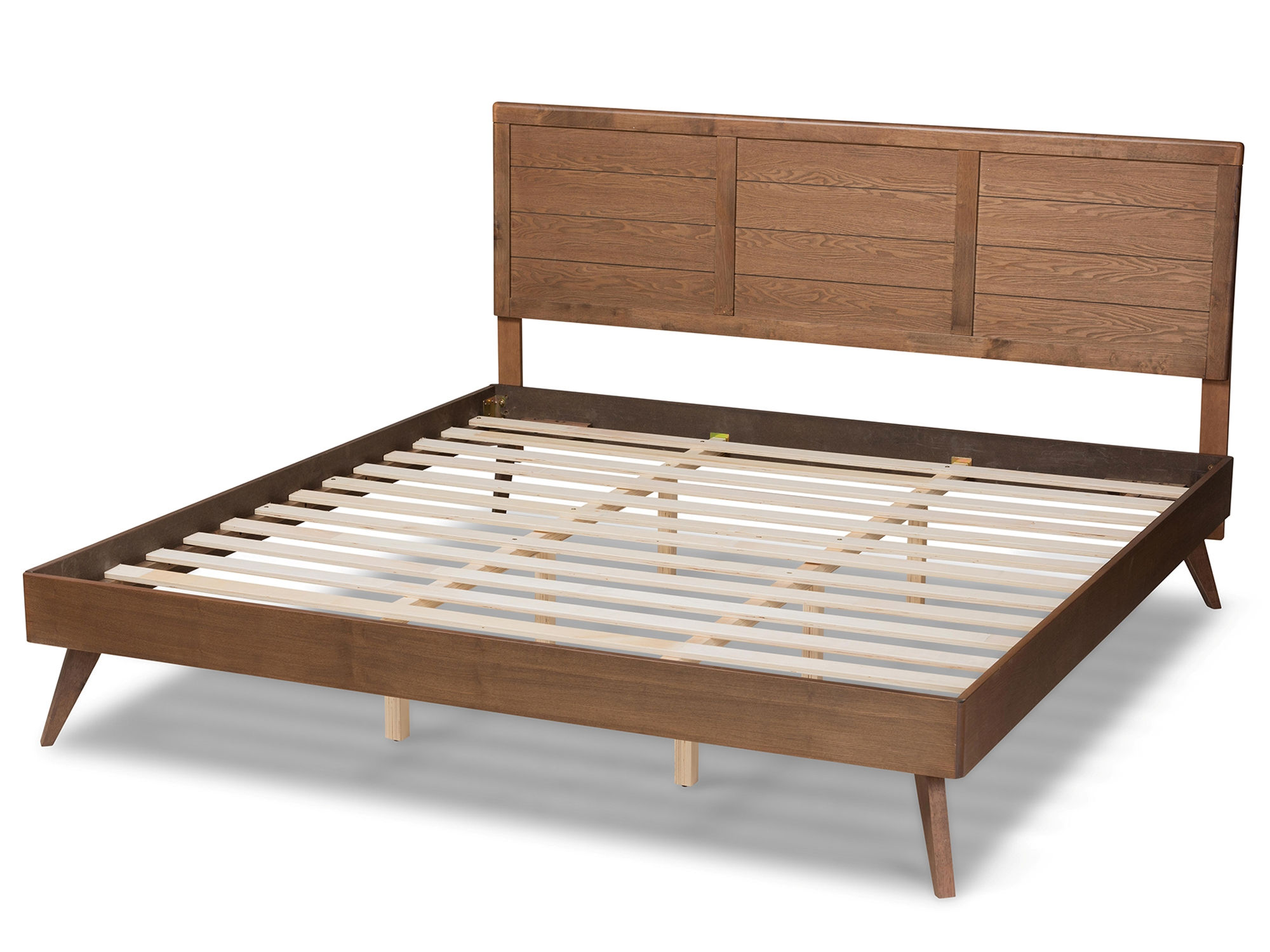 Baxton Studio Artemis Walnut Brown Wood King Platform Bed