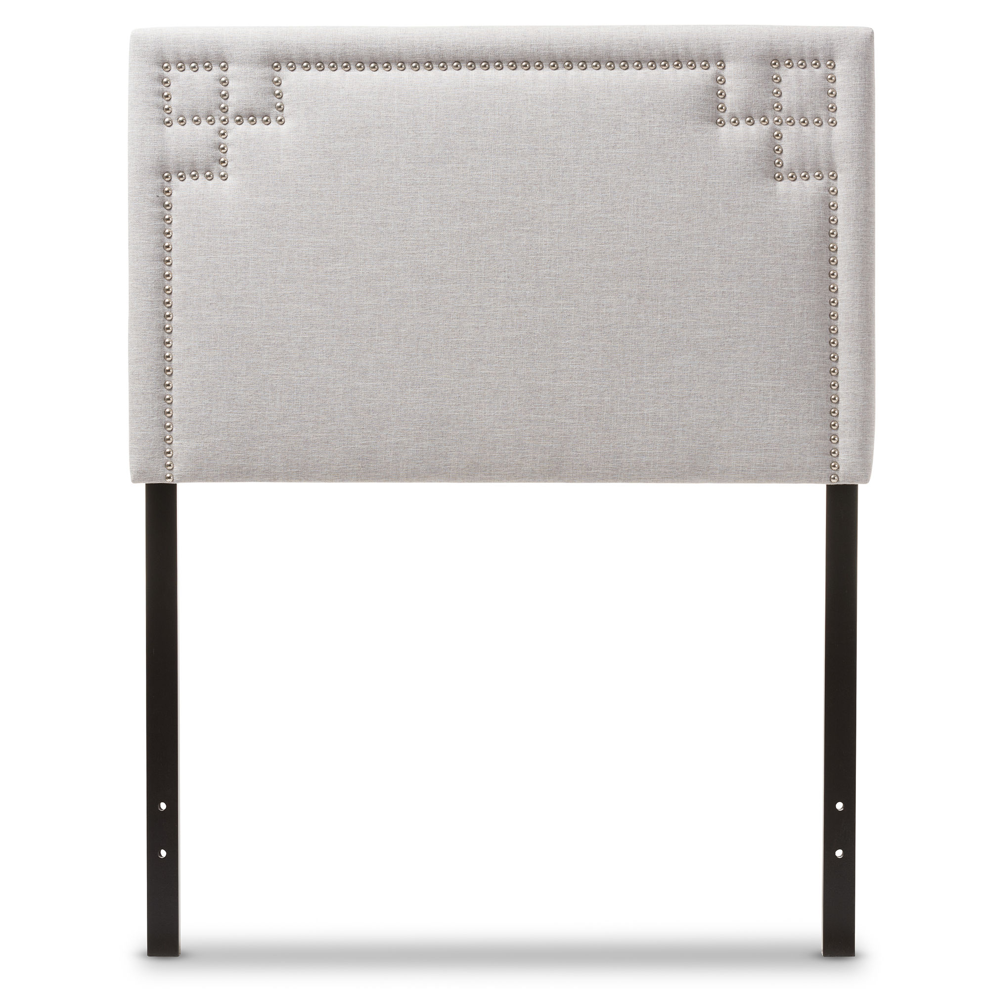 Baxton Studio Geneva Greyish Beige Fabric Upholstered Twin Headboard