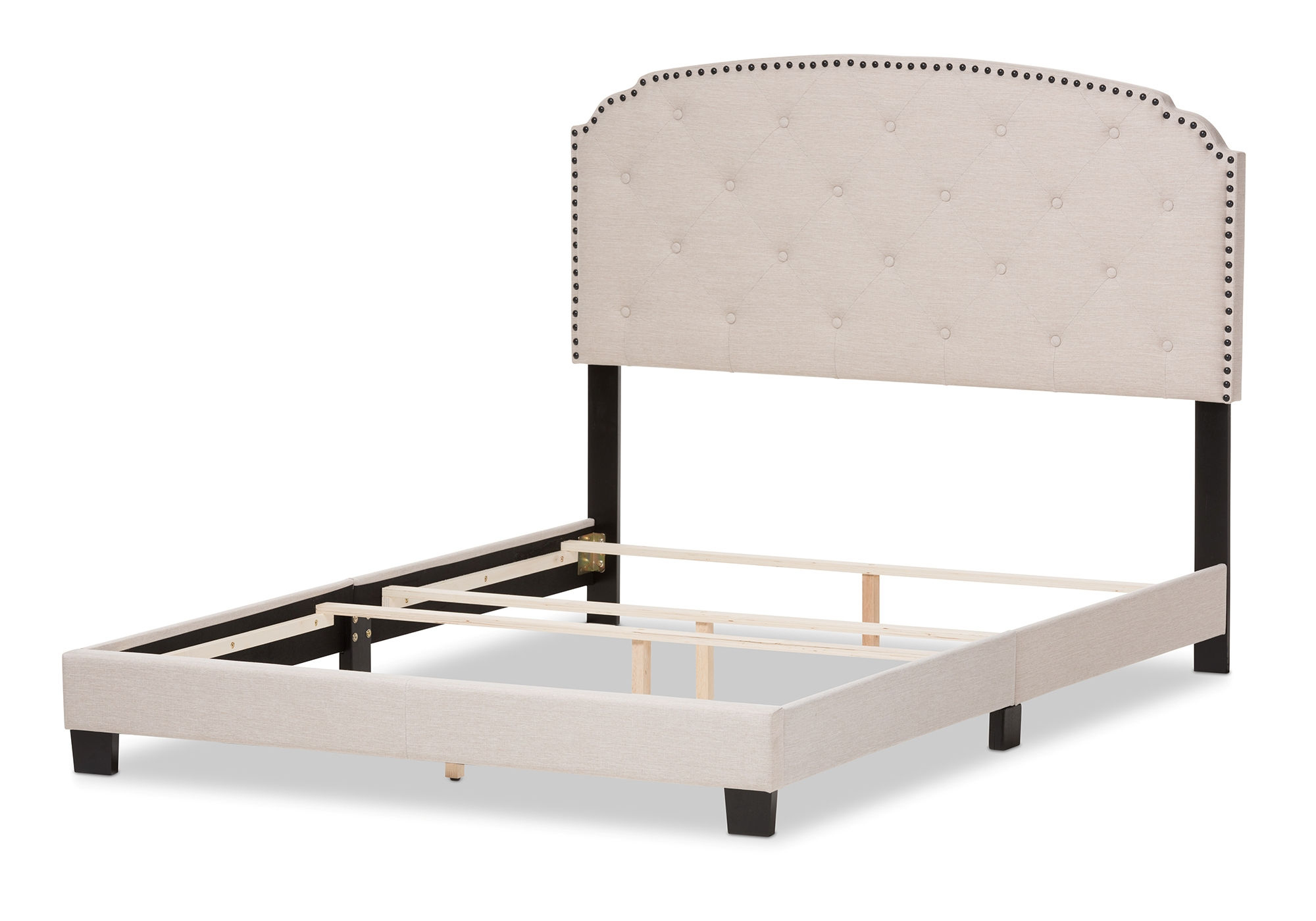 Baxton Studio Lexi Light Beige Fabric Upholstered Full Bed