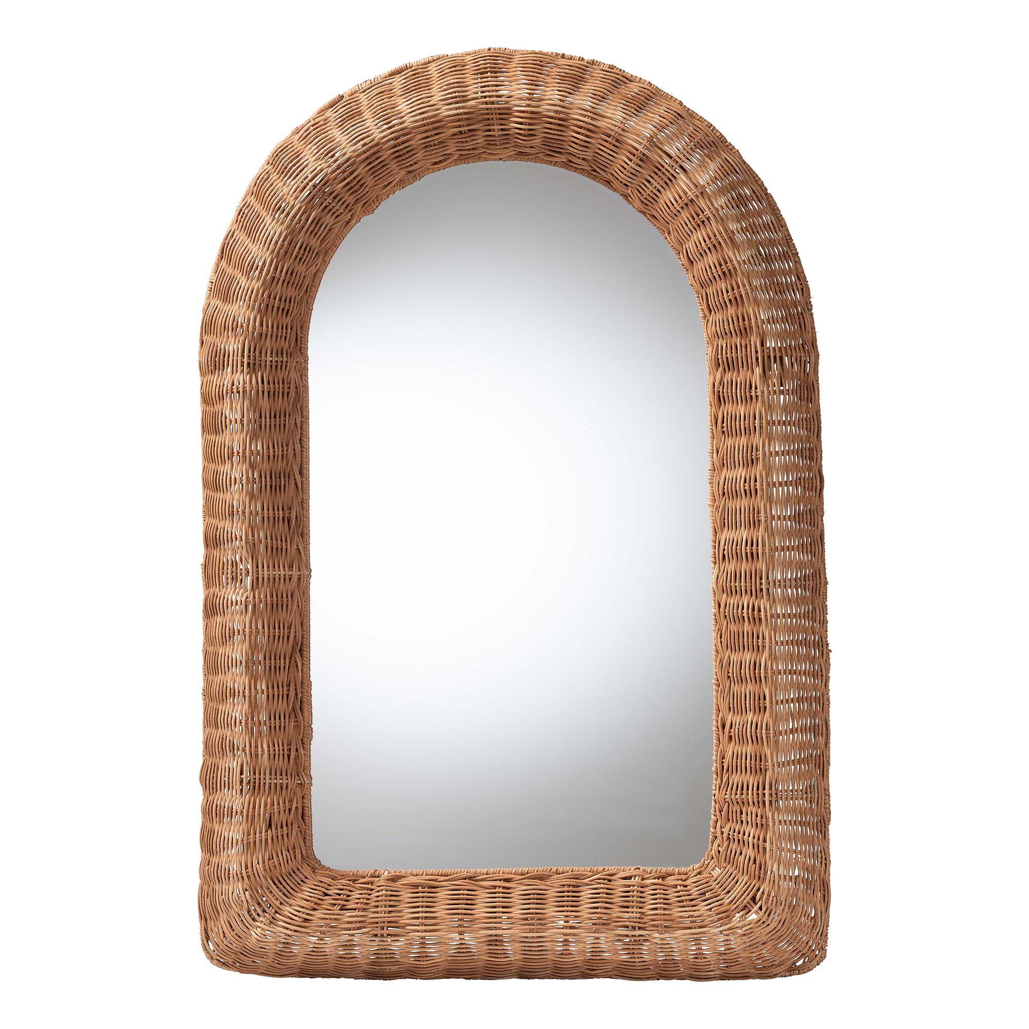 Baxton Studio Brisia Natural Brown Arch Mirror